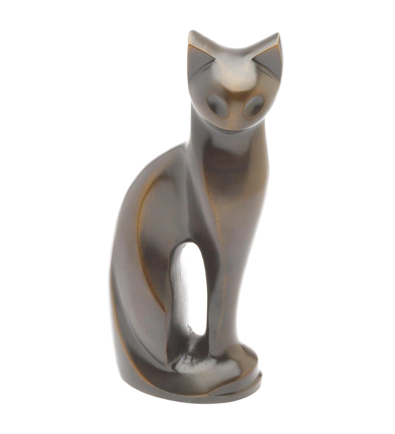 Urns UK Pet Cremation Memorial Urn Cat Antique Bronze 9.5"