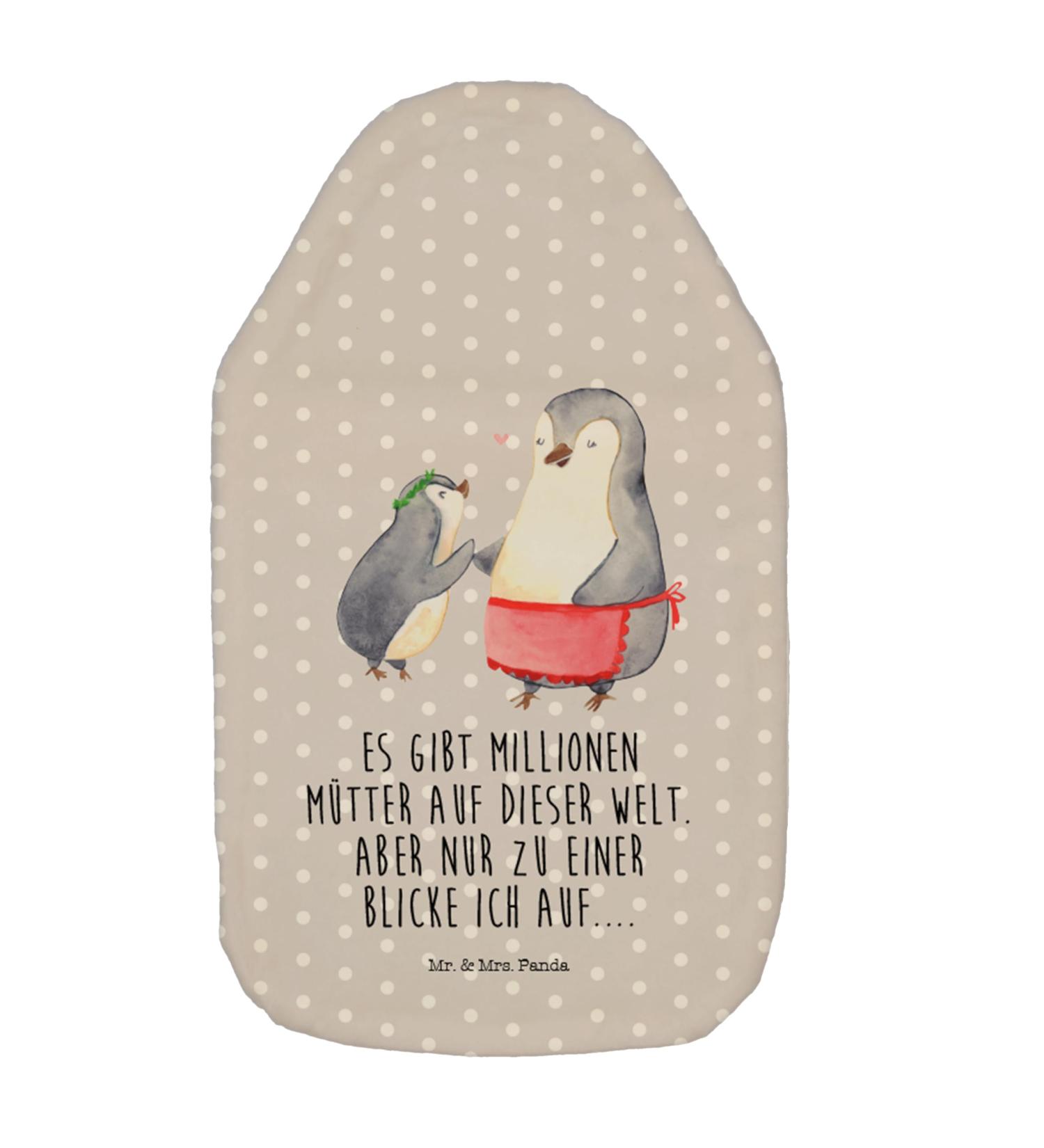 Mr. & Mrs. Panda Warm Bottle Penguin | Unique Gift for Birthdays & Mother's Day | Cozy Hot Water Bottle & Warming Pillow in Gray - Buy Online on SooperMarket.com