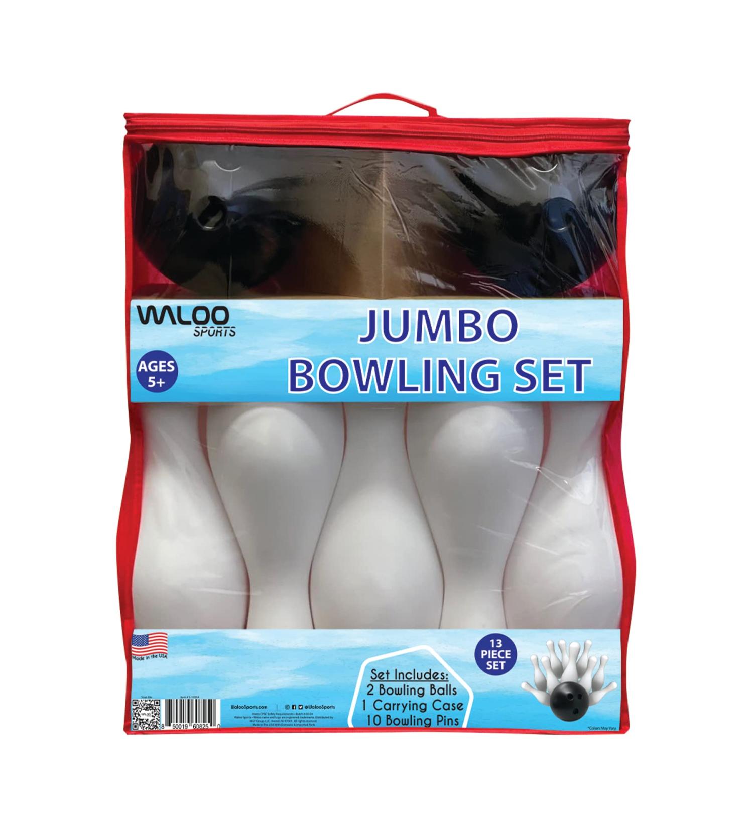 Waloo Sports Jumbo 17 Bowling Set - 13 Piece Lawn Bowling Games Set | Indoor & Outdoor Game with Carrying Bag - Buy Online on SooperMarket.com