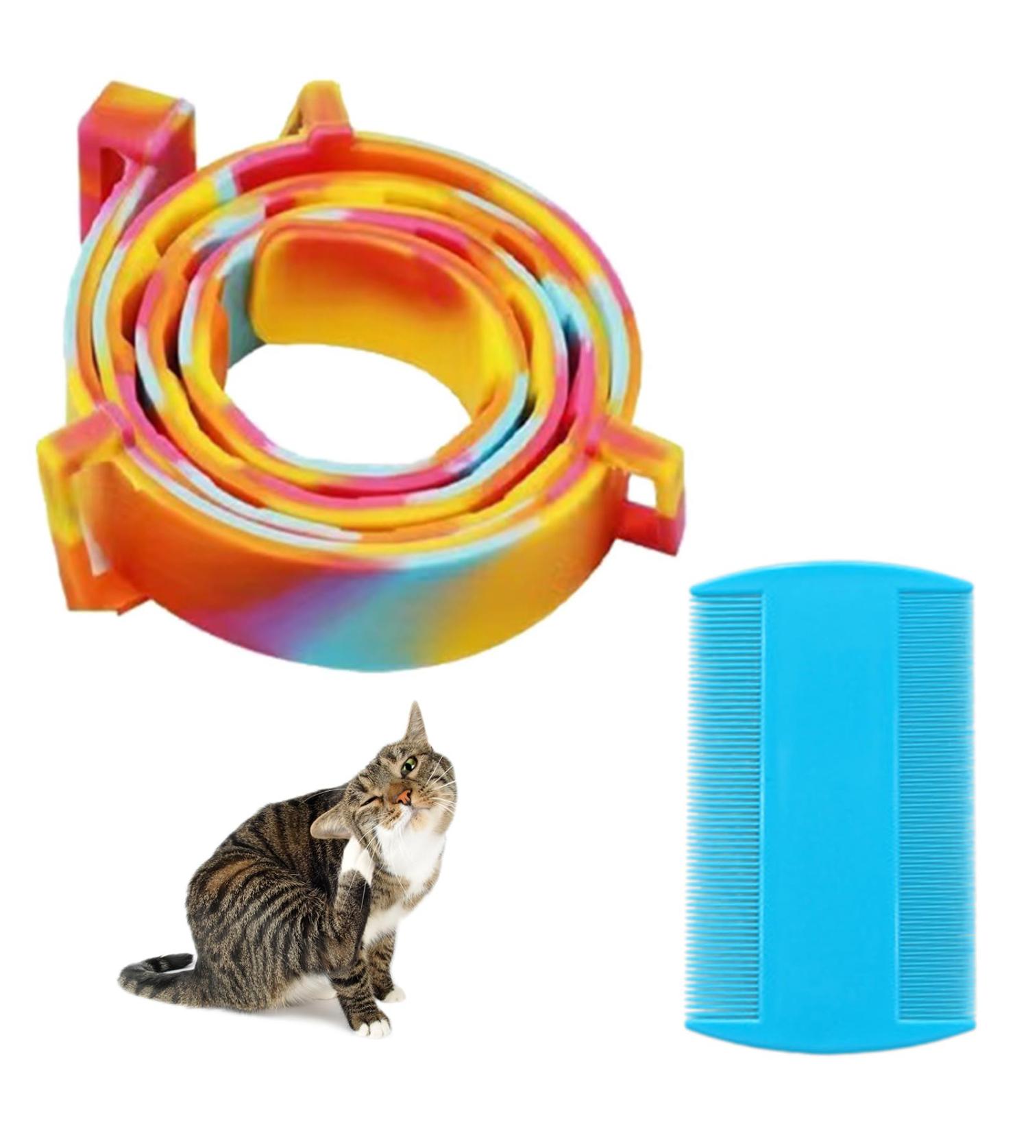 Cutially Waterproof Flea & Tick Protection Collar for Dogs & Cats | Adjustable Comb Included - Buy Online on SooperMarket.com