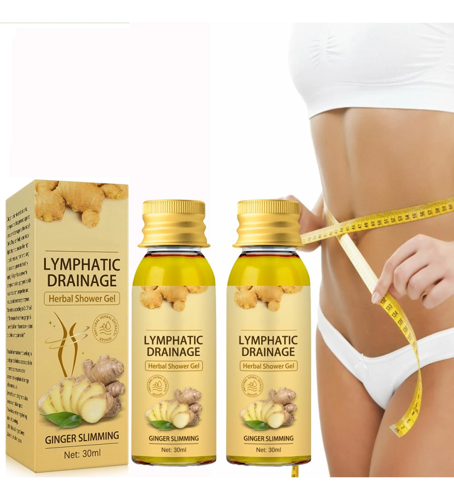 2 pieces ginger shower gel shower gel lymph drainage shower gel mini fat burner shower gel ginger body slimming shower gel skin tightening smoothing fat burning drainage body wash - Buy Online on SooperMarket.com