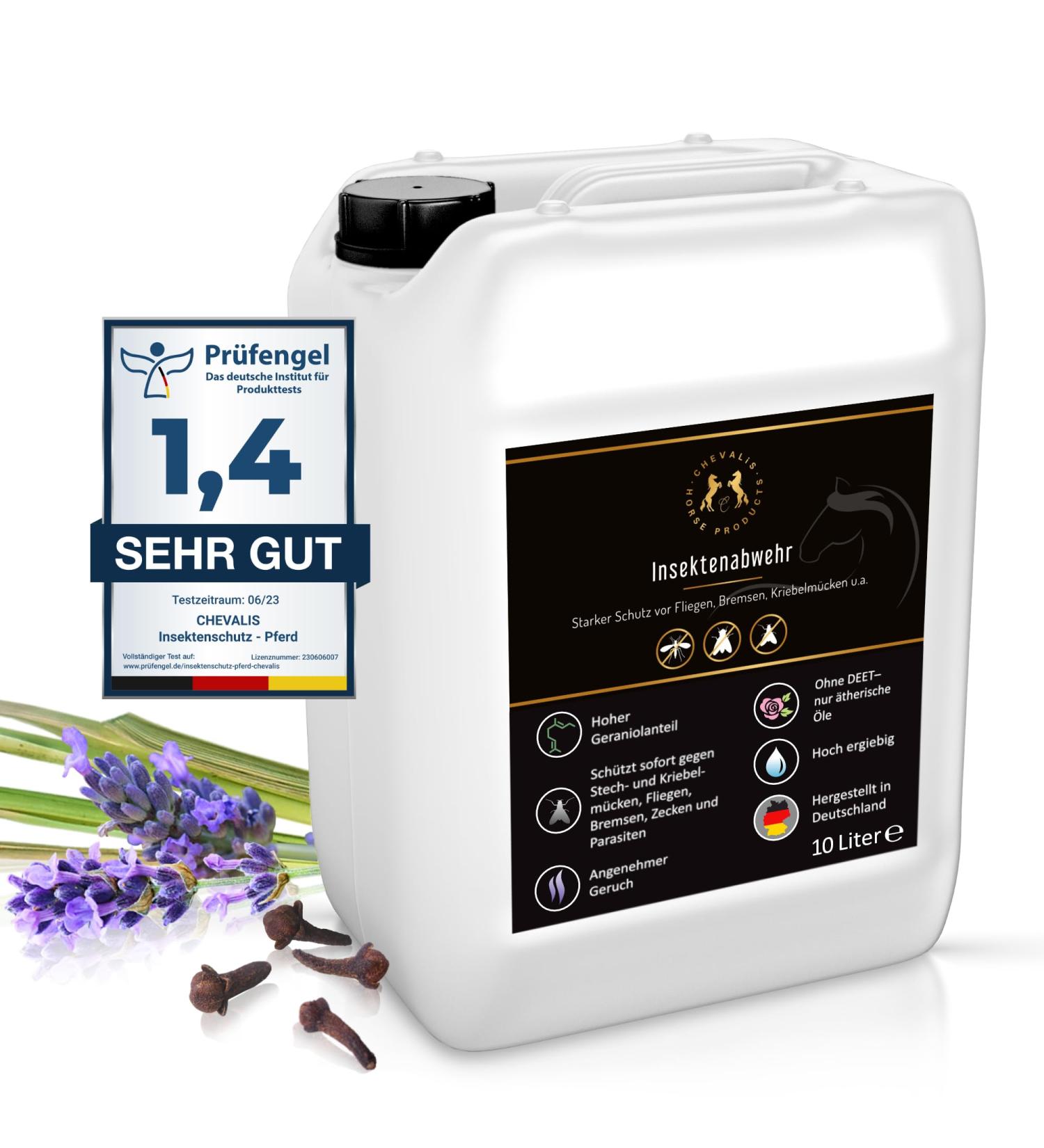 Chevalis Insect Protection for Horses - 10L Canister | Effective Defense Against Flies Mosquitoes and Ticks with Essential Oils - Buy Online on SooperMarket.com