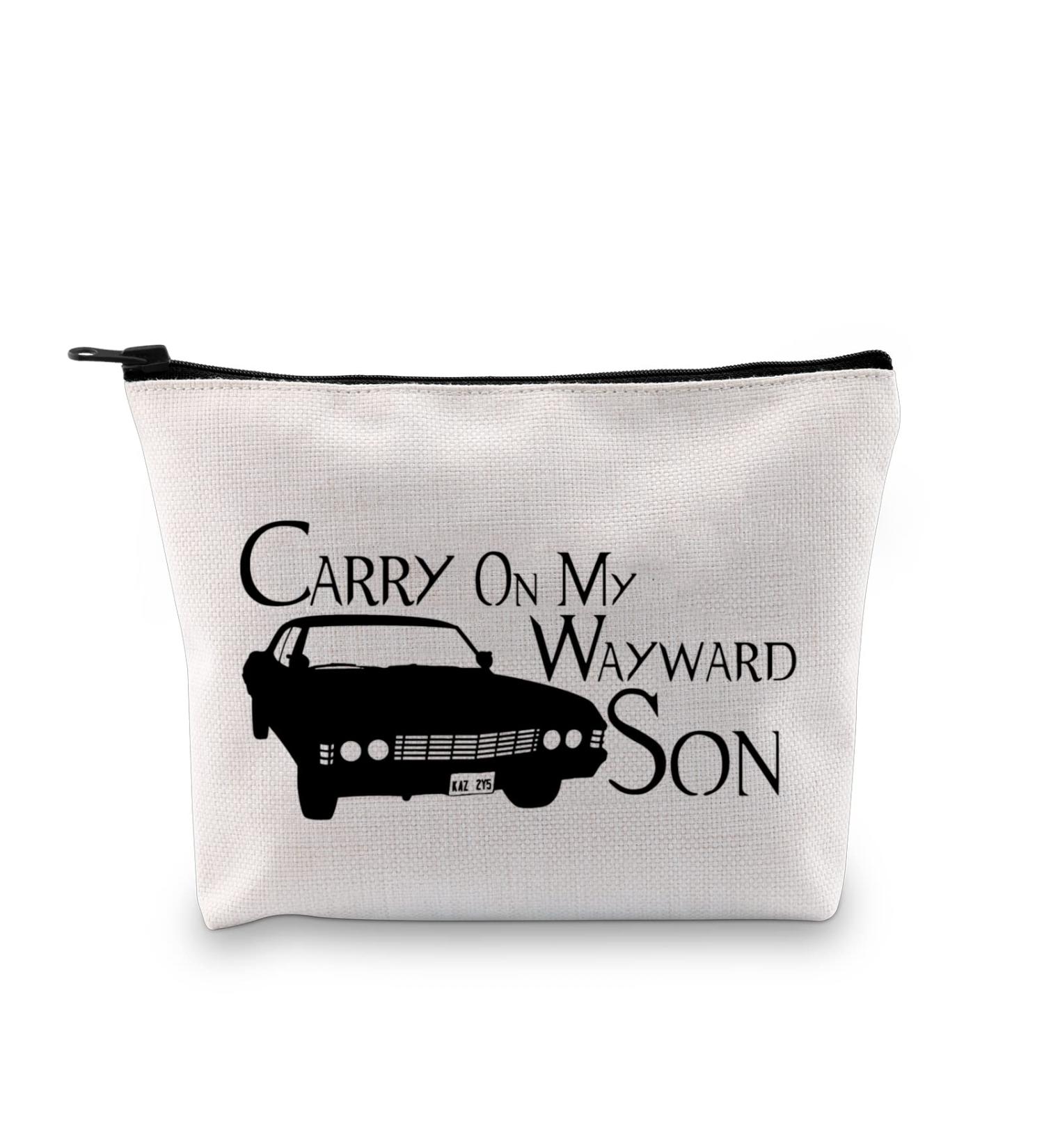 Carry On My Wayward Son Makeup Bag - Perfect for Fans | Shop Internationally - Buy Online on SooperMarket.com
