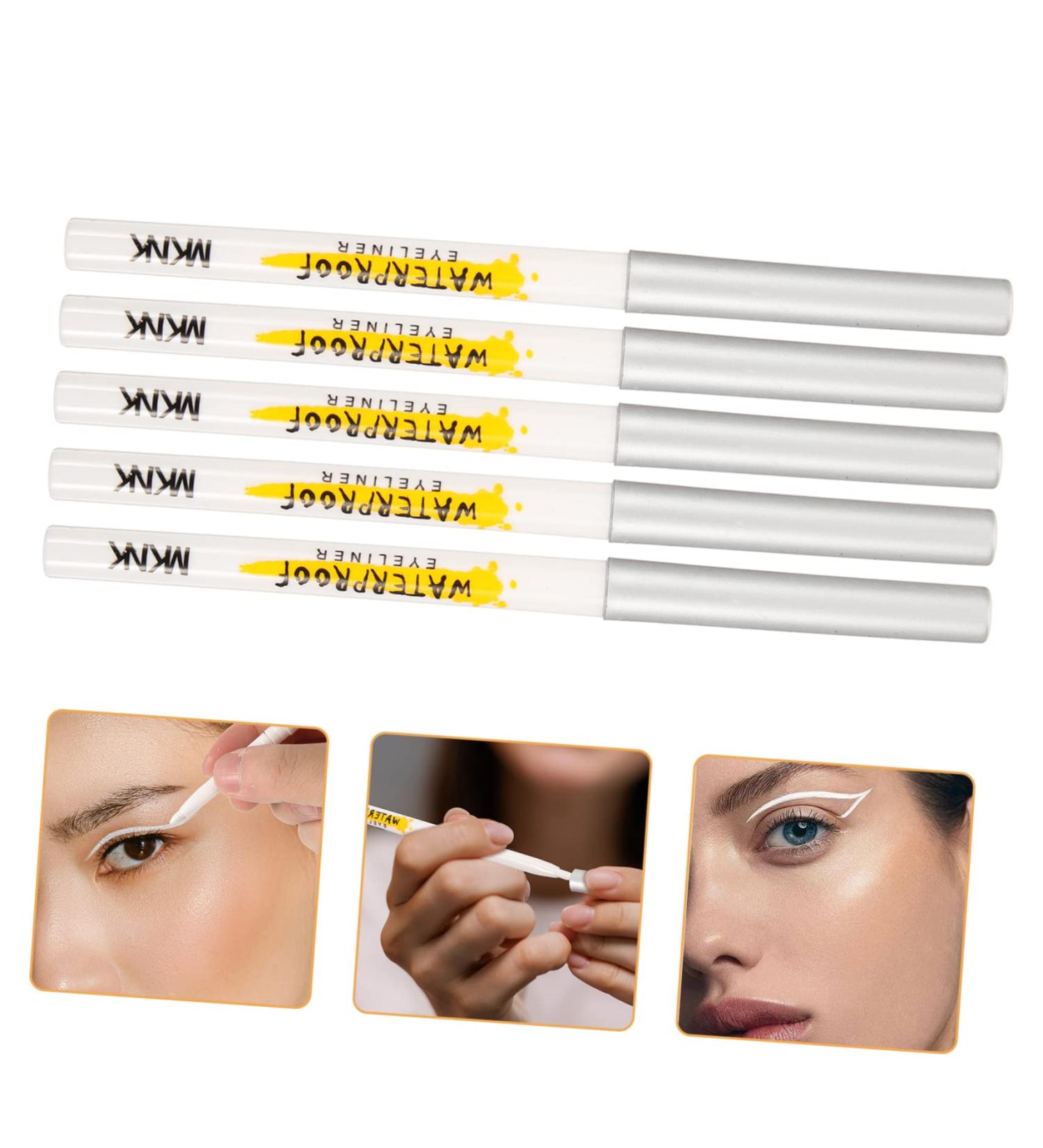 BELLIFFY 5pcs White Lying Silkworm Pen Highlighter Pen Eyeshadow Pencil Eyeshadow Crayons Eye Makeup Tools Makeup Pen Eye Shadow Makeup Cosmetics Eye Shadow Cosmetics Eye Shadow Pen - Buy Online on SooperMarket.com