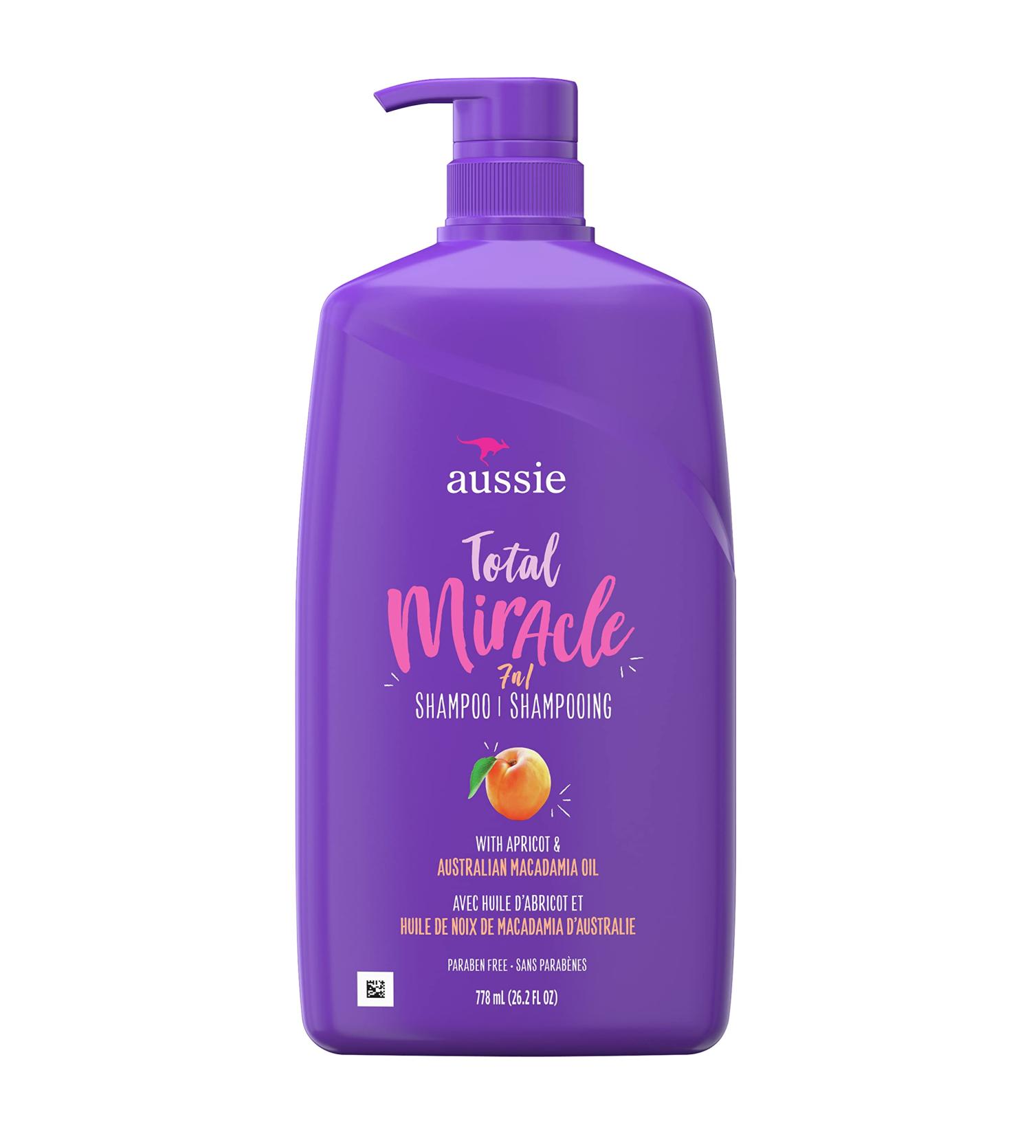 Aussie Total Miracle Paraben-Free Shampoo with Apricot & Macadamia Oil 26.2 fl oz - Pack of 4 - Buy Online on SooperMarket.com