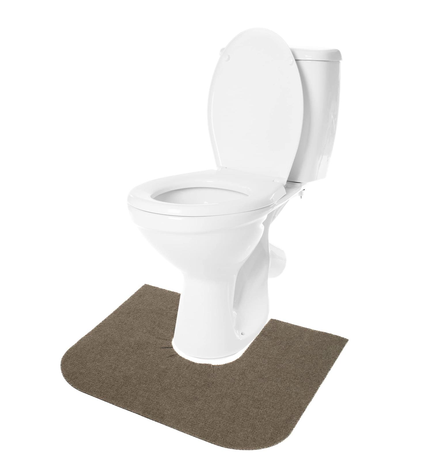 Resilia Rounded Commode Potty Training Mats - Super-Absorbent 2-Pack Universal Bathroom Protector Pads for Kids, Tan - Buy Online on SooperMarket.com