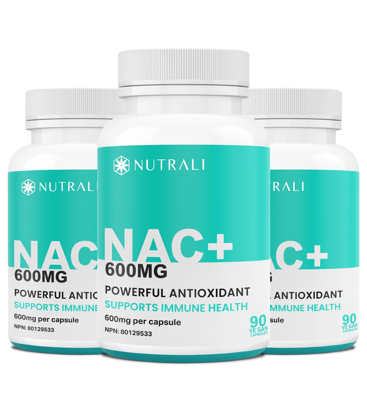 MAXIMUM POTENCY 600mg NAC Capsules (N-Acetyl-L-Cysteine) Supplement Powerful Antioxidant Glutathione Support Liver Support Vegan Gluten Free. 90 Easy to Swallow Capsules. 3 Packs 270 count (Pack of 1) - Buy Online on SooperMarket.com