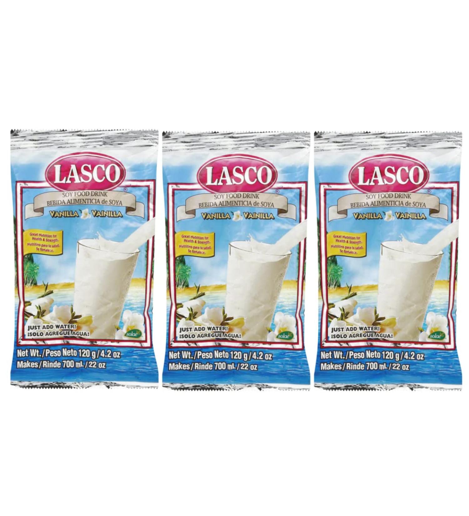 LASCO Soy Food Drink Pack of 3 Vanilla 4.2 oz each (120g x 3 360g) - Buy Online on SooperMarket.com
