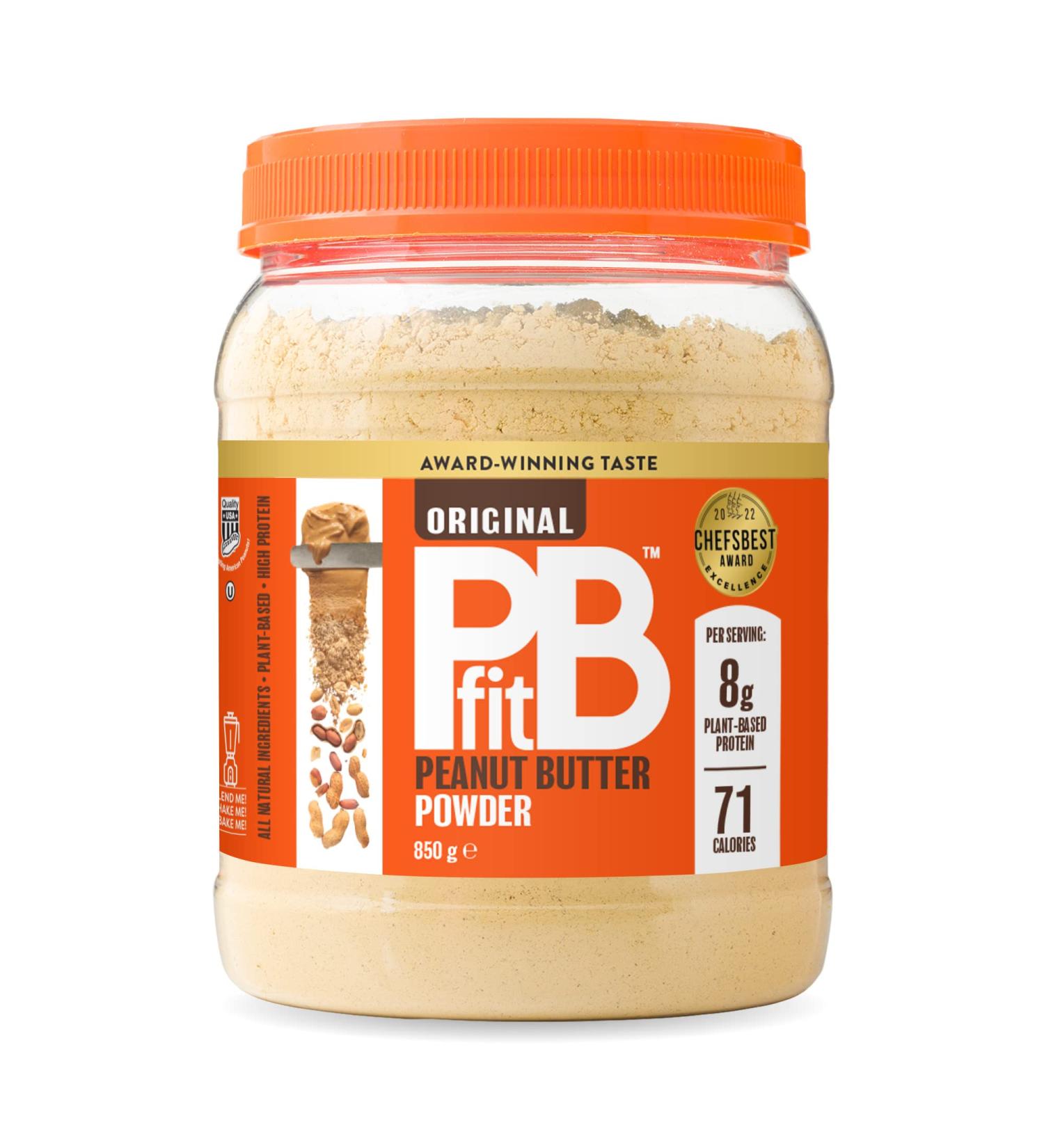 Buy PBFIT Peanut Butter Powder - High Protein 87% Less Fat Gluten-Free - 850g Can for Healthy Spreads - Buy Online on SooperMarket.com