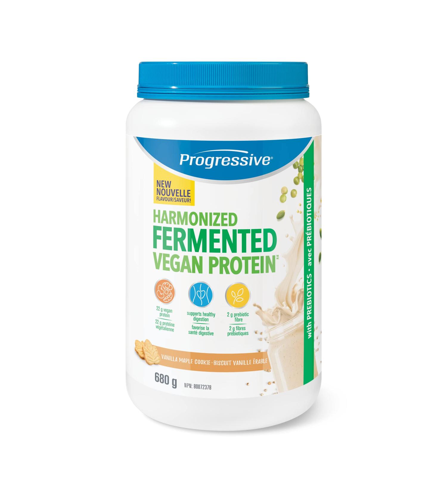 Progressive Harmonized Fermented Vegan Protein Vanilla Maple Cookie Flavour - 680 g - Buy Online on SooperMarket.com