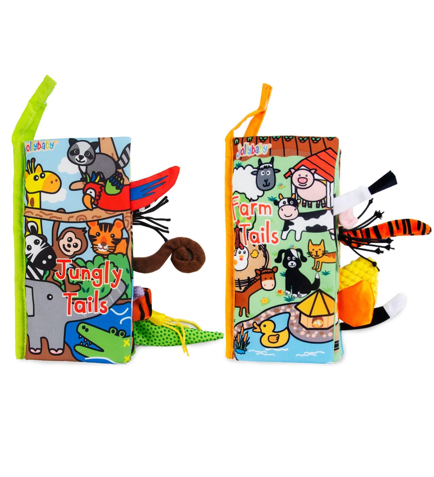 Eutionho Baby Soft Books: 3D Animals Tails Crinkle Sensory Touch and Feel Cloth Book for Baby Toddler Kids - Ideal for Developing Identify Skills - Boys and Girls TP - Buy Online on SooperMarket.com
