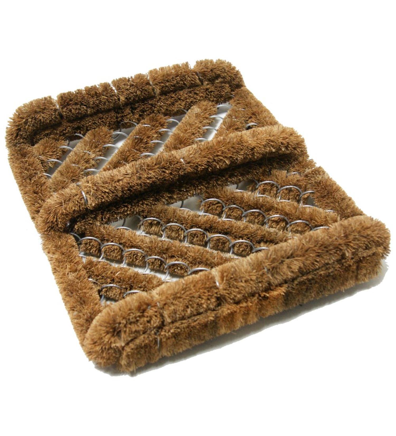 Rubber-Cal "Herringbone" Coir Boot Scraper Brush 2.5 by 12 by 13-Inch (10-100-009) - Buy Online on SooperMarket.com