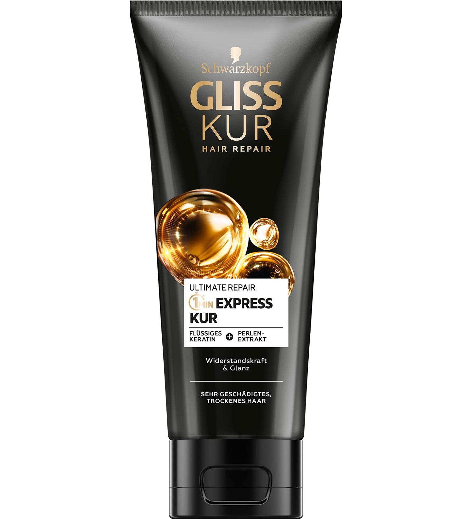 Gliss Kur Ultimate 1-Minute Intensive Treatment 200 ml - Deep Hair Repair & Shine - Fast Shipping Worldwide - Buy Online on SooperMarket.com