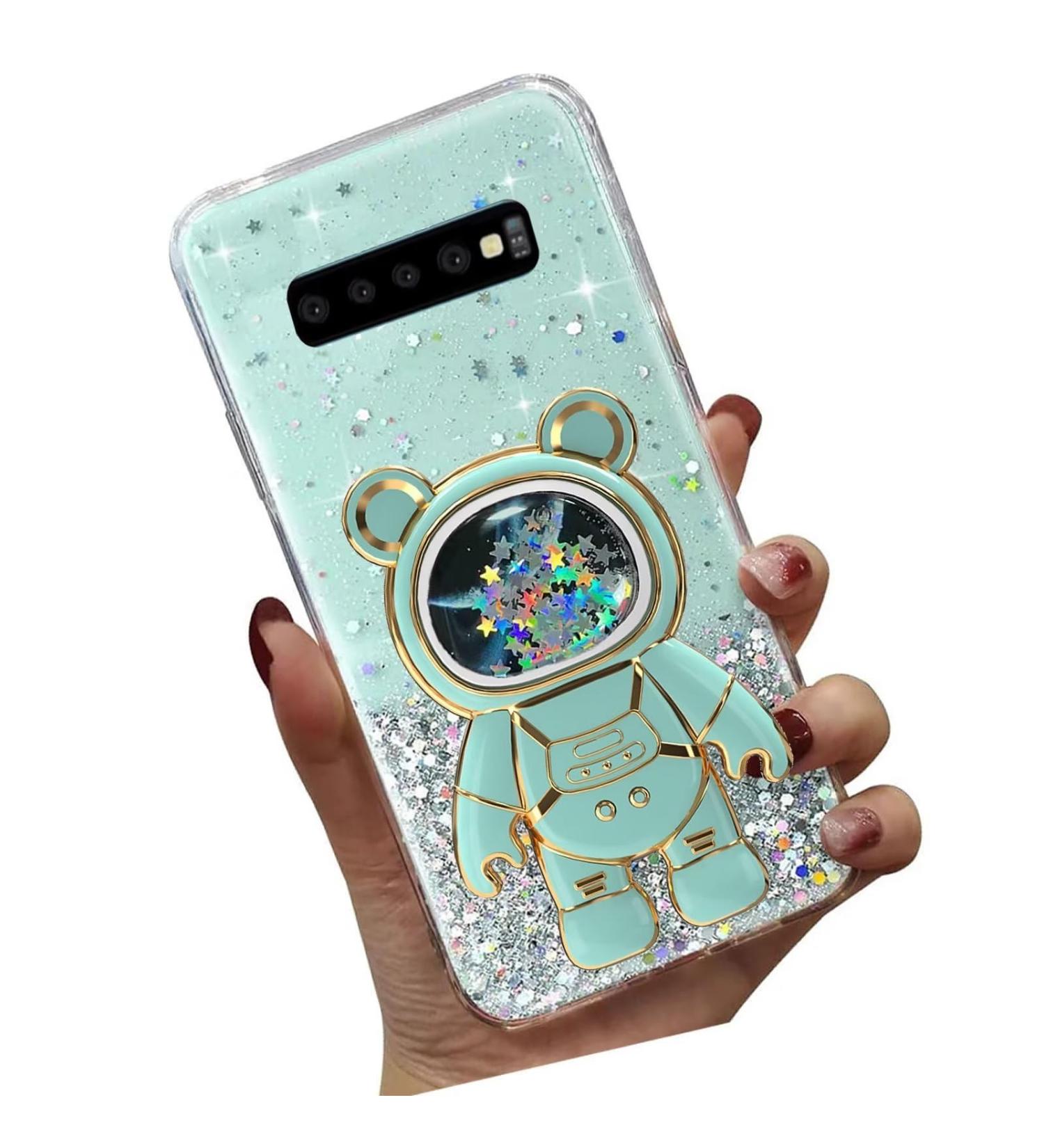 Buy Tivenfezk Nadoli Samsung Galaxy S10 Case - Glitter Astronaut Stand Soft Silicone Shell | International Shipping - Buy Online on SooperMarket.com
