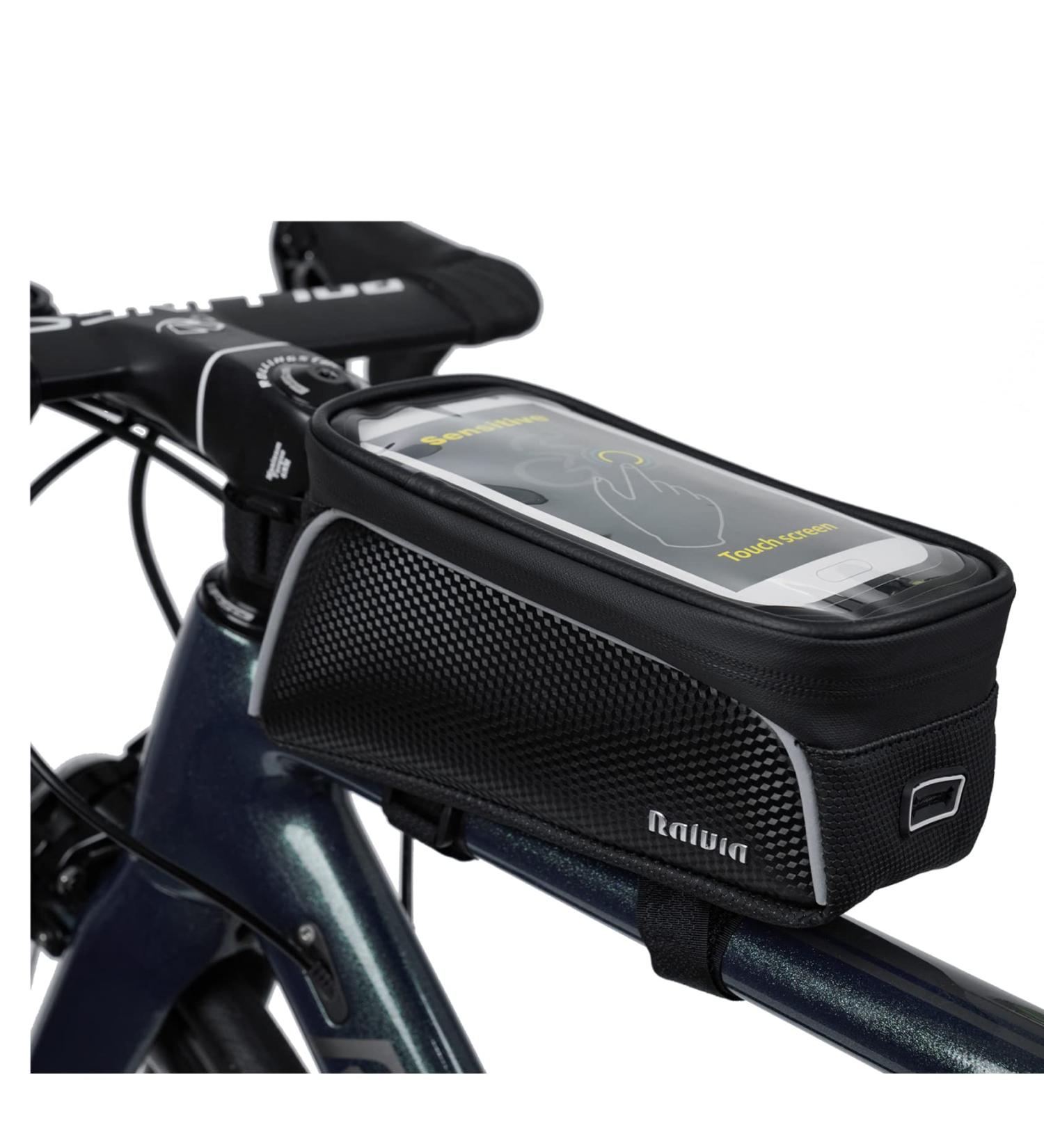 Ralvia Waterproof Bike Frame Bag - 7.0 Mobile Phone Holder & Bicycle Accessories - Ideal Navigation Pocket - Buy Online on SooperMarket.com