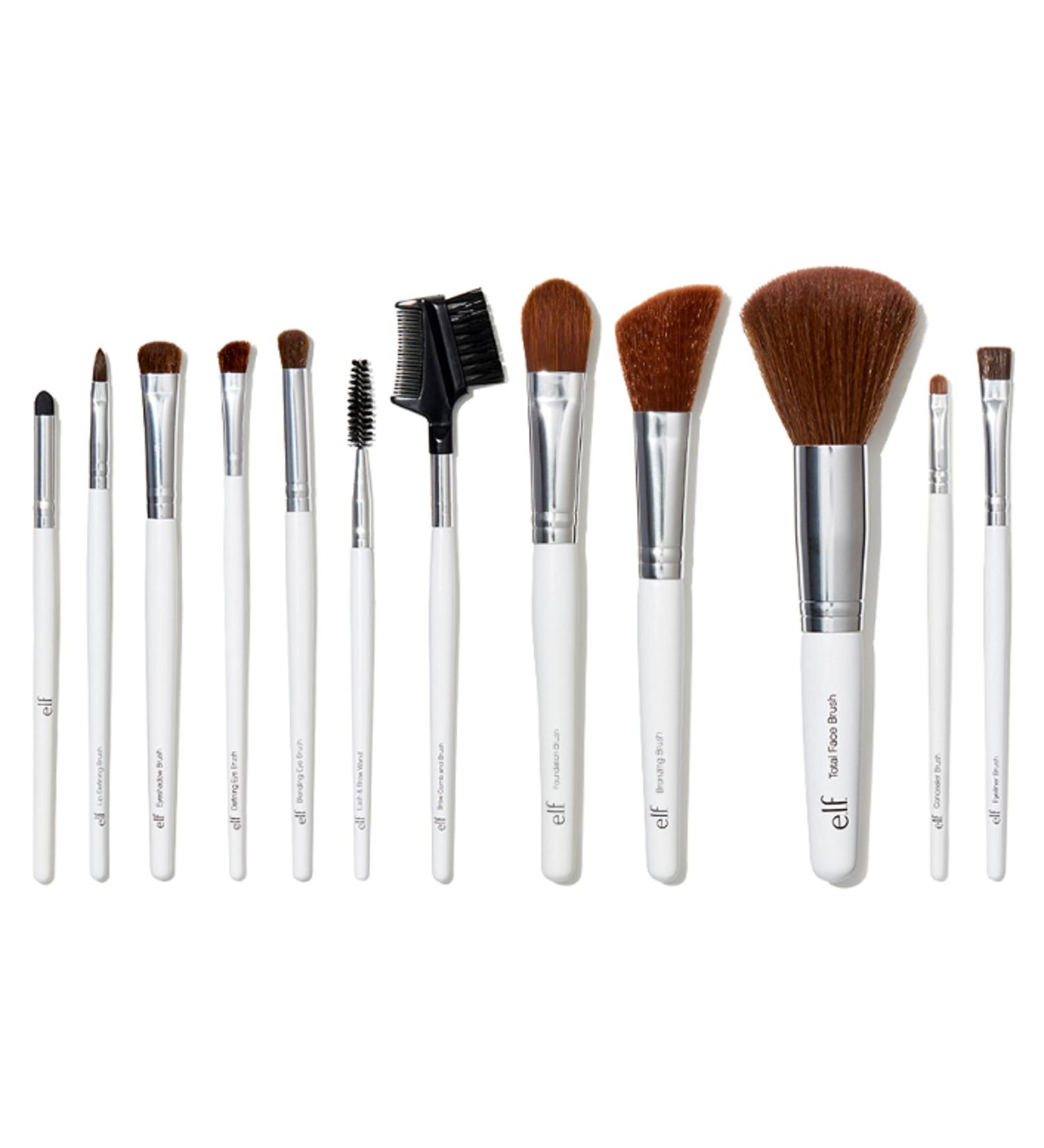 e.l.f. Professional Set of 12 Vegan Makeup Brushes for Expert Blending, Contouring & Highlighting - Buy Online on SooperMarket.com