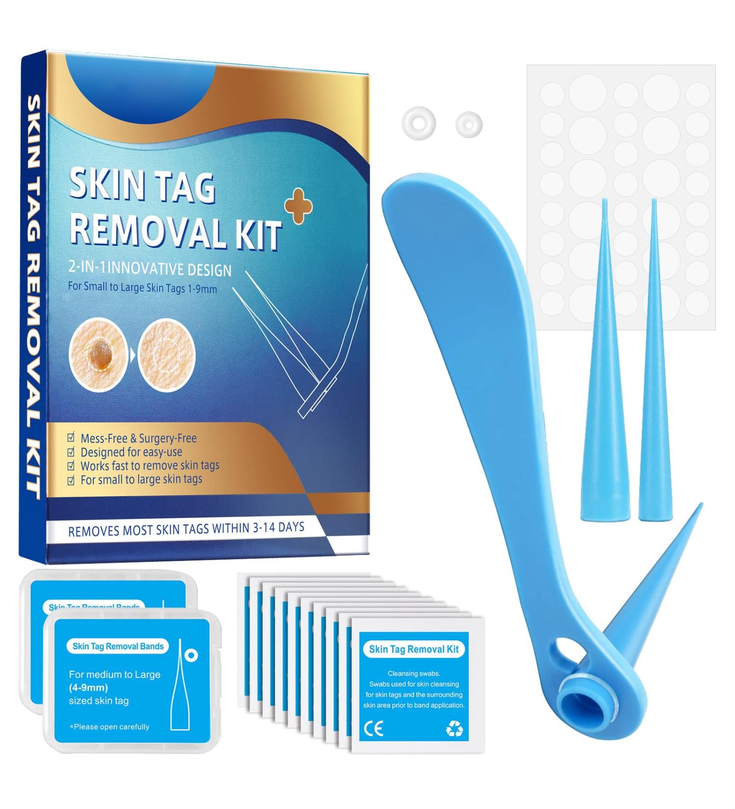 Painless 2-in-1 Skin Tag Removal Kit for Micro to Large Skin Tags (1-9mm) - Safe & Easy DIY Tool for Home Use - Buy Online on SooperMarket.com
