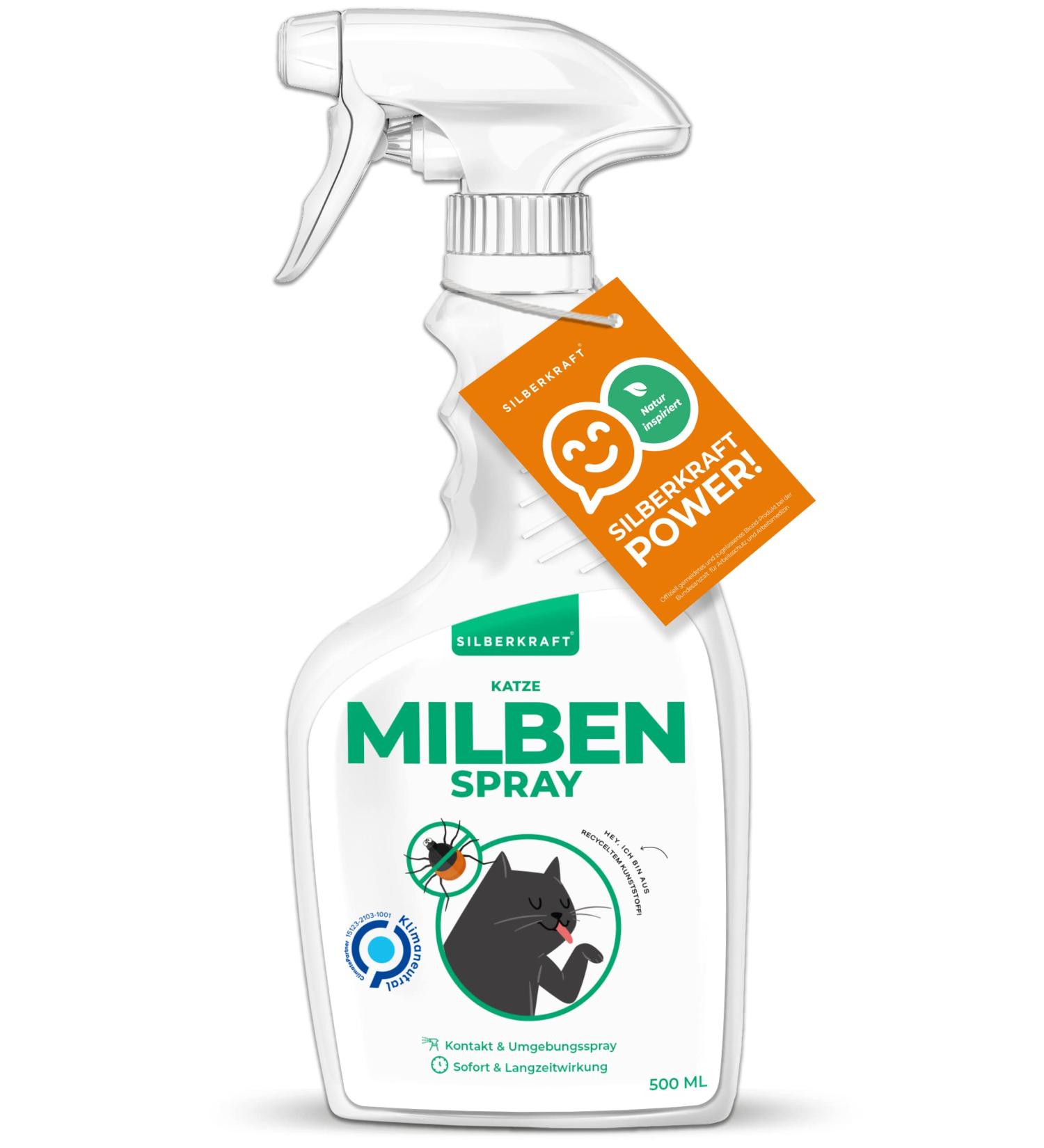 Silver Power Mite Spray for Cats 500ml | Effective Anti-Mite Protection | Reliable Mite Solution - Buy Online on SooperMarket.com
