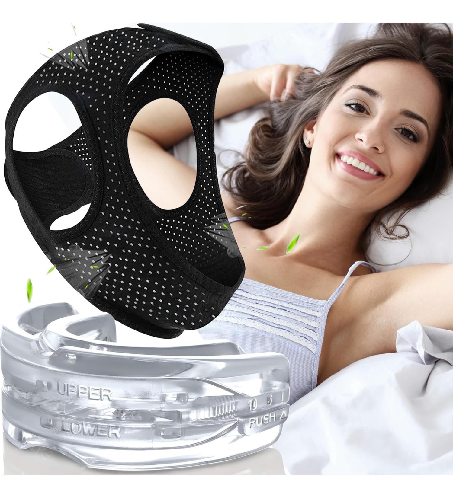 Anti Snoring Devices Anti Snoring Mouth Guard and Chin Straps for Snoring Stop Snoring Devices Effective Snoring Solution Anti-Snoring Mouthpiece and Chin Straps for Men and Women to Stop Snoring - Buy Online on SooperMarket.com