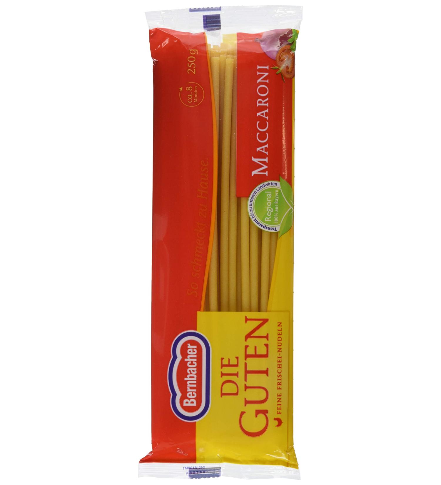Buy Bernbacher Die Guten 250g Macaroni - Authentic Italian Pasta | International Shipping Available - Buy Online on SooperMarket.com