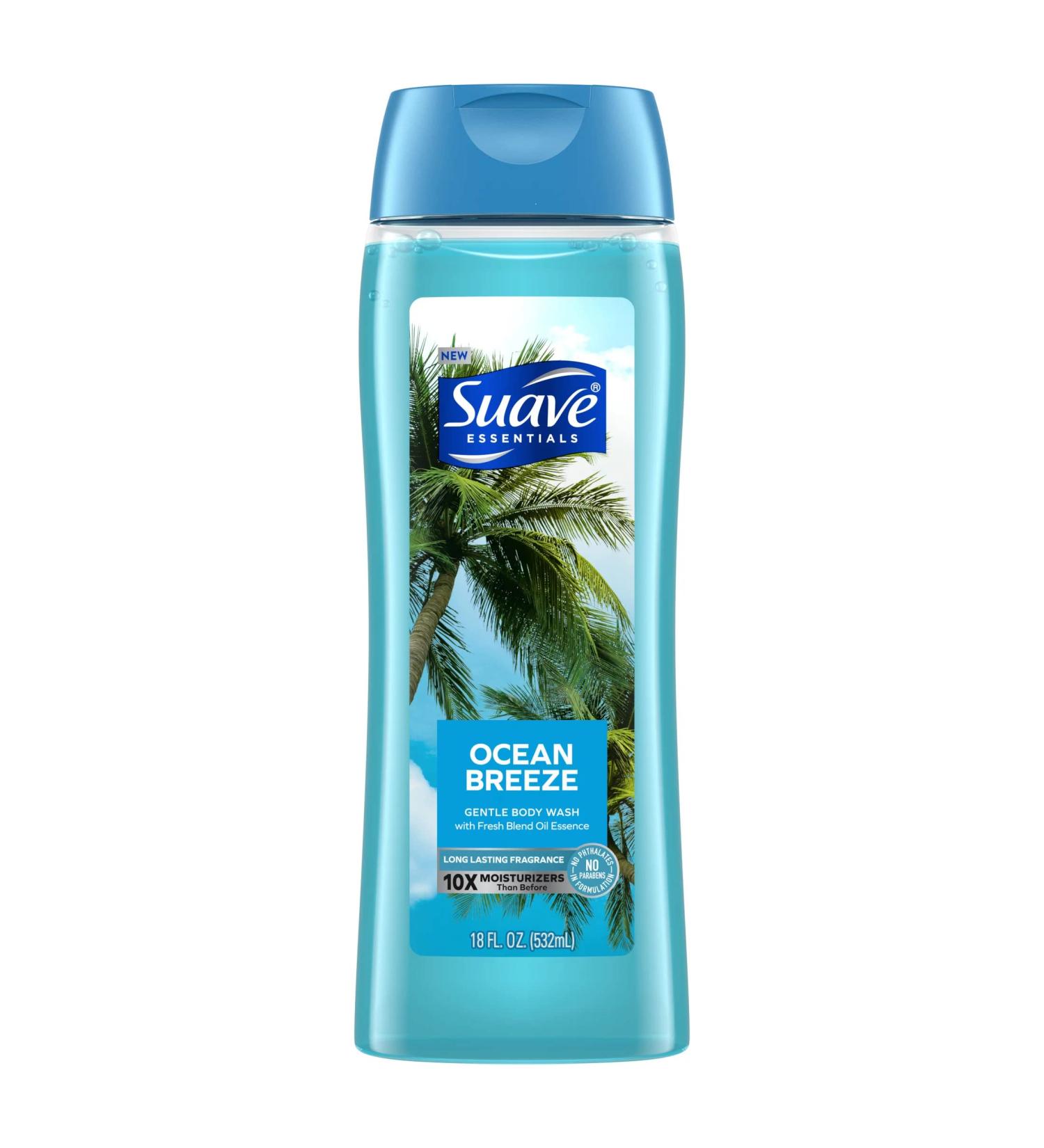 Suave Essentials Body Wash Ocean Breeze (Pack of 4)