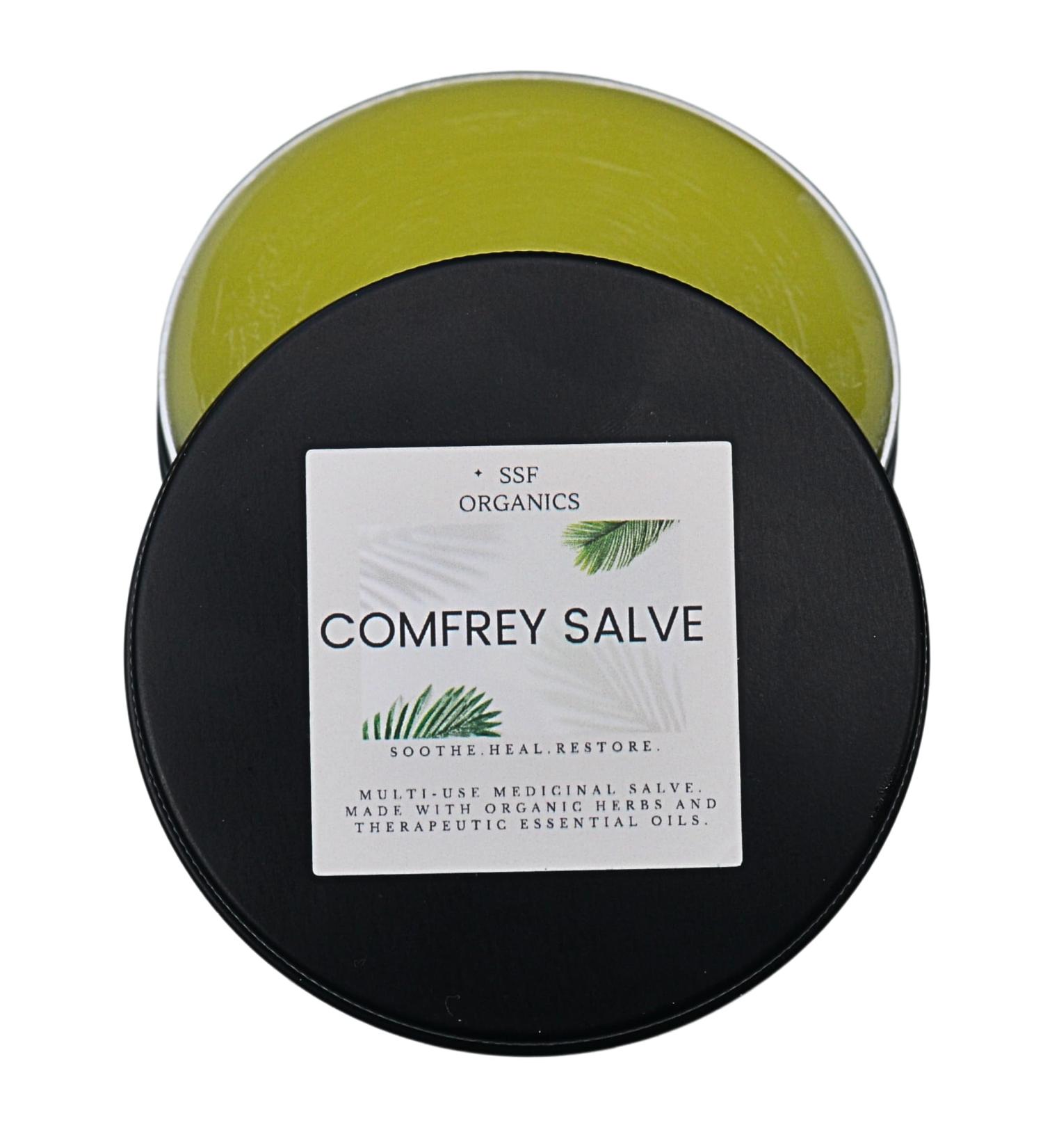SSF Organic Comfrey Salve - Large 4oz Container for Wounds, Rashes, Skin Conditions, Arthritis, Blisters, Sores, Post Surgery - Buy Online on SooperMarket.com