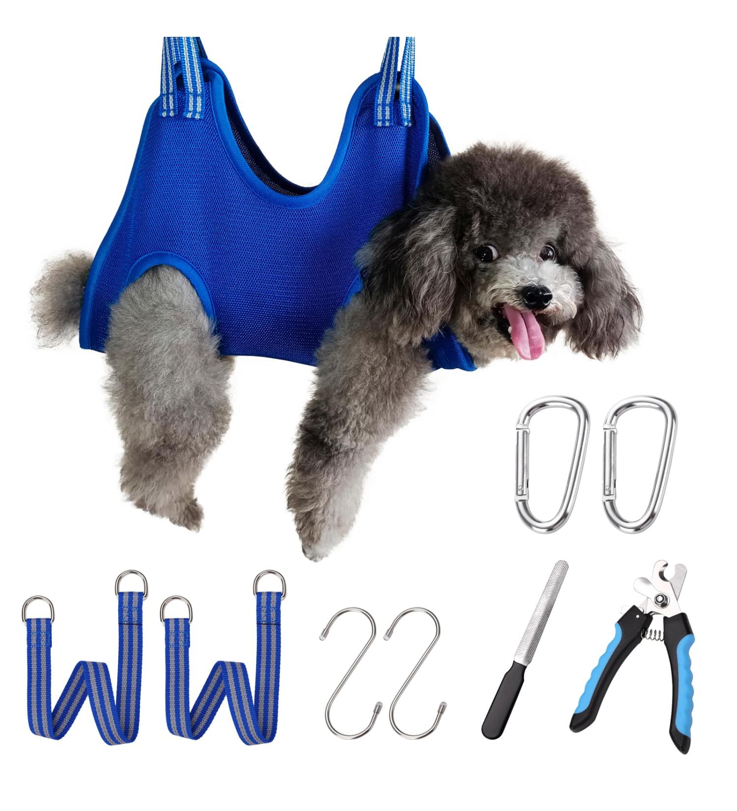 Buy Ovtexzog Dog Care Hammock Harness - Nail Claw Cutting Tool for Small Dogs (Up to 6kg) - Blue - International Shipping Available - Buy Online on SooperMarket.com
