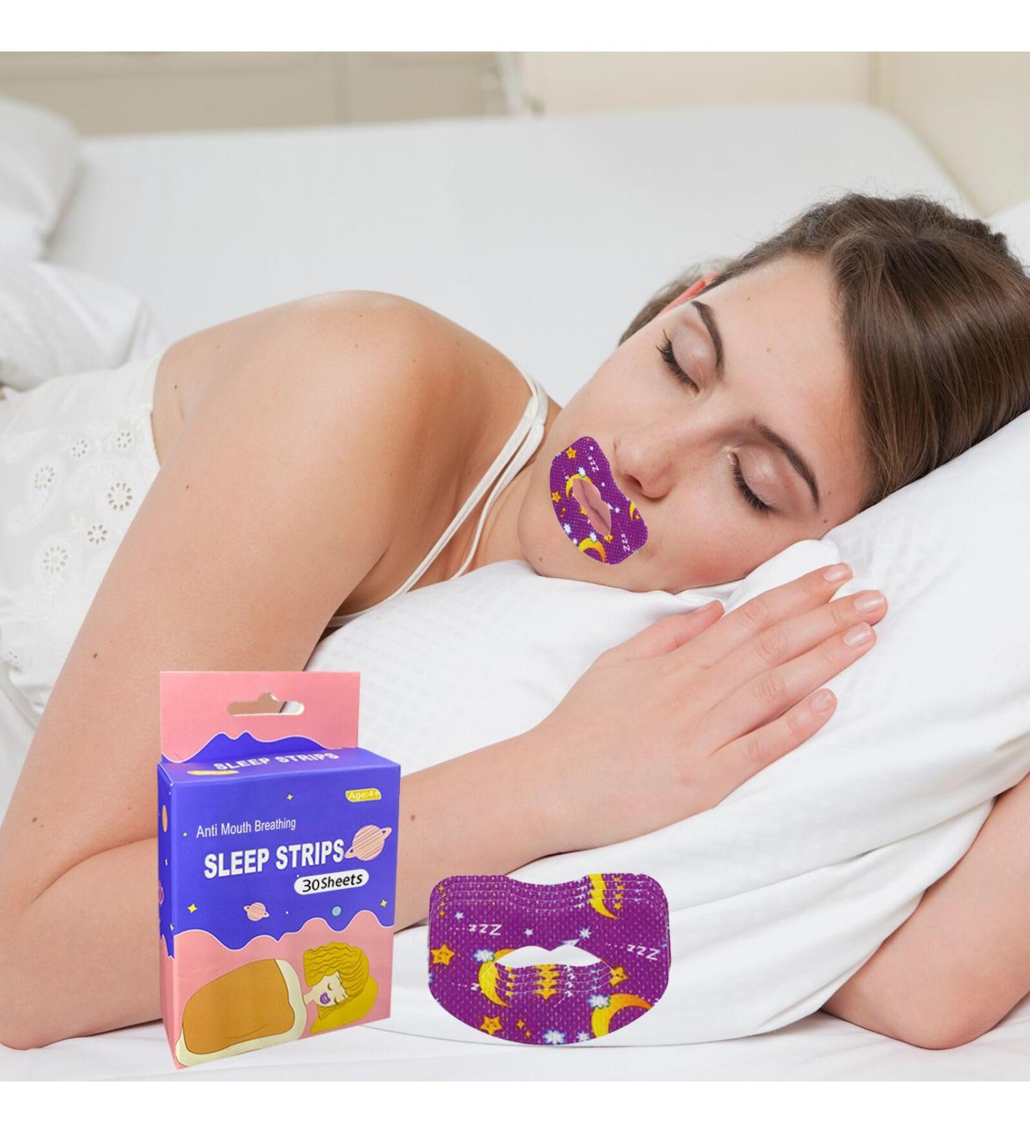 Mouth Tape For Sleeping Quit Mouth Breathing Device Anti Snoring Promotes Nasal Breathing Adhesive Non Woven Fabric Cute Pattern Large Size For Adults 30 Sheets For 30 Days Supply 30 Sheets Forming A New Habit Large Size for Adults - Buy Online on SooperMarket.com