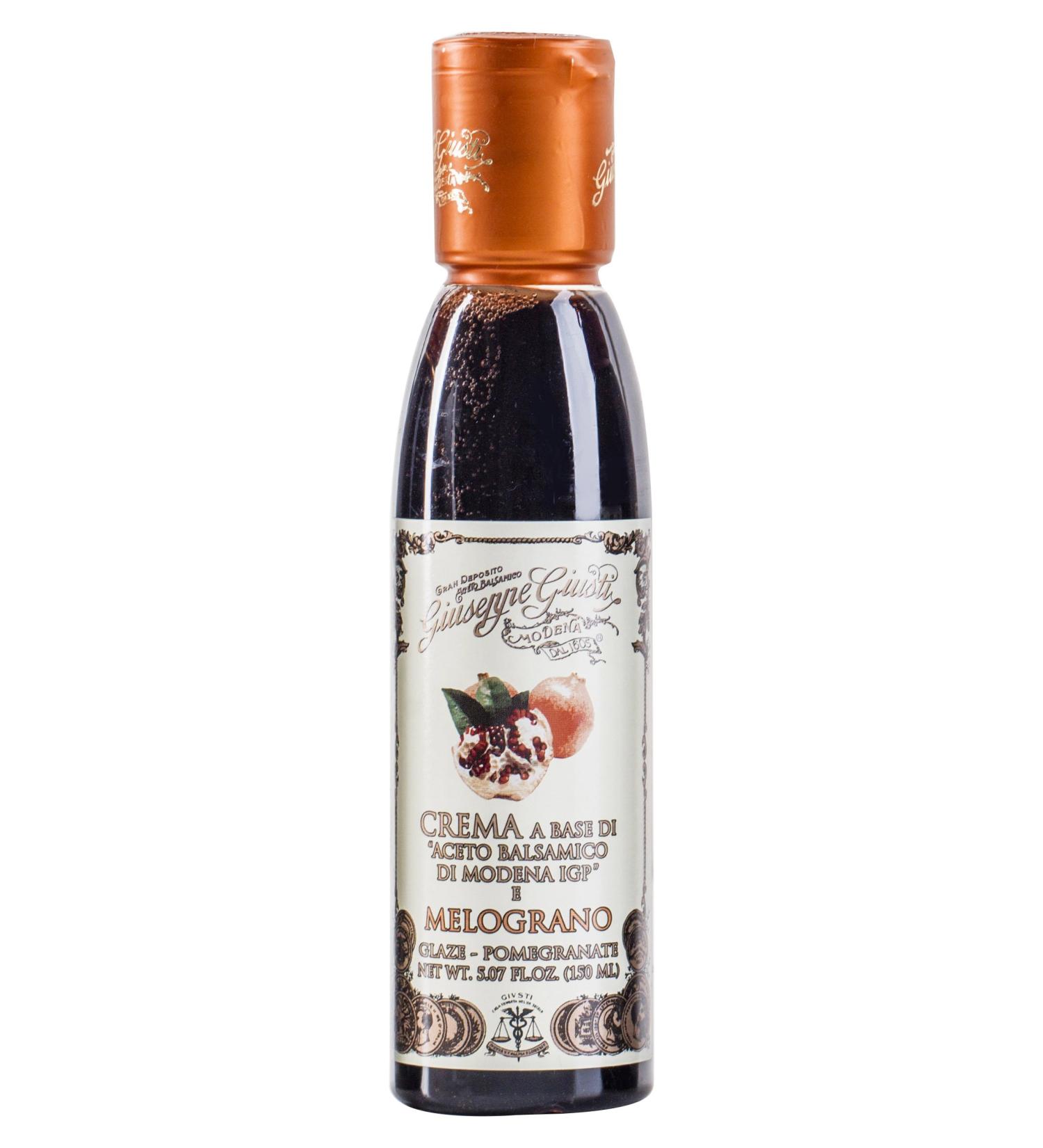 Giusti Glaze: Balsamic Vinegar of Modena GPI with Pomegranate - 150ml - Buy Online on SooperMarket.com