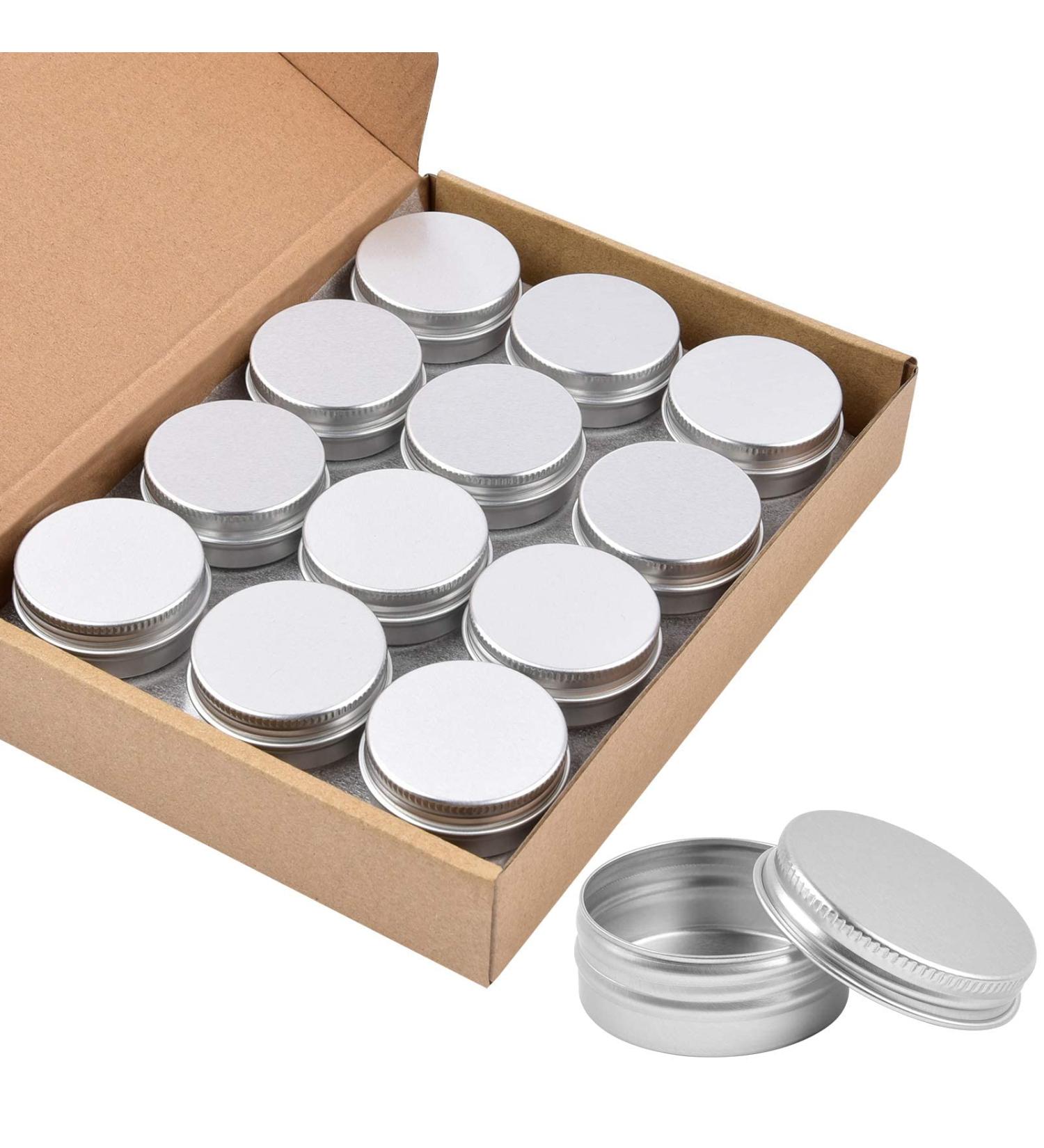 Aluminum Tins - Sopito 24 Pack 15ml Empty Round Tins for Lip Balm Cosmetics Mini Candles & Crafts - Buy Online on SooperMarket.com