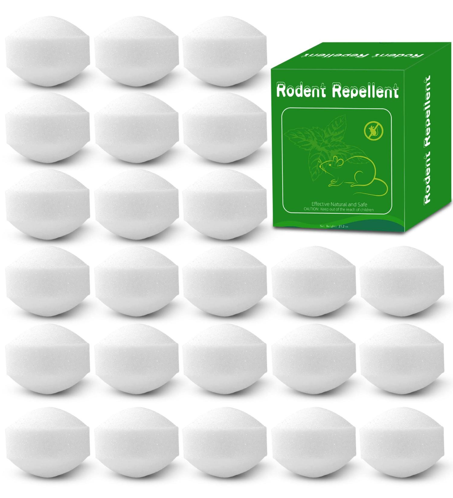 24 Pack Peppermint Oil Rodent Repellent for Cars, Campers, and Indoors - Mouse & Rat Deterrent for Garage - Pet Friendly - Buy Online on SooperMarket.com
