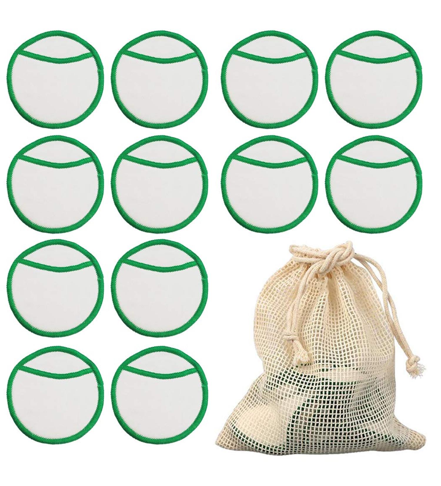 Make Up Remover Pads JUSTDOLIFE 12PCS Makeup Remover Pad 3-Layer Washable Cotton Rounds Makeup Removal Pad - Buy Online on SooperMarket.com