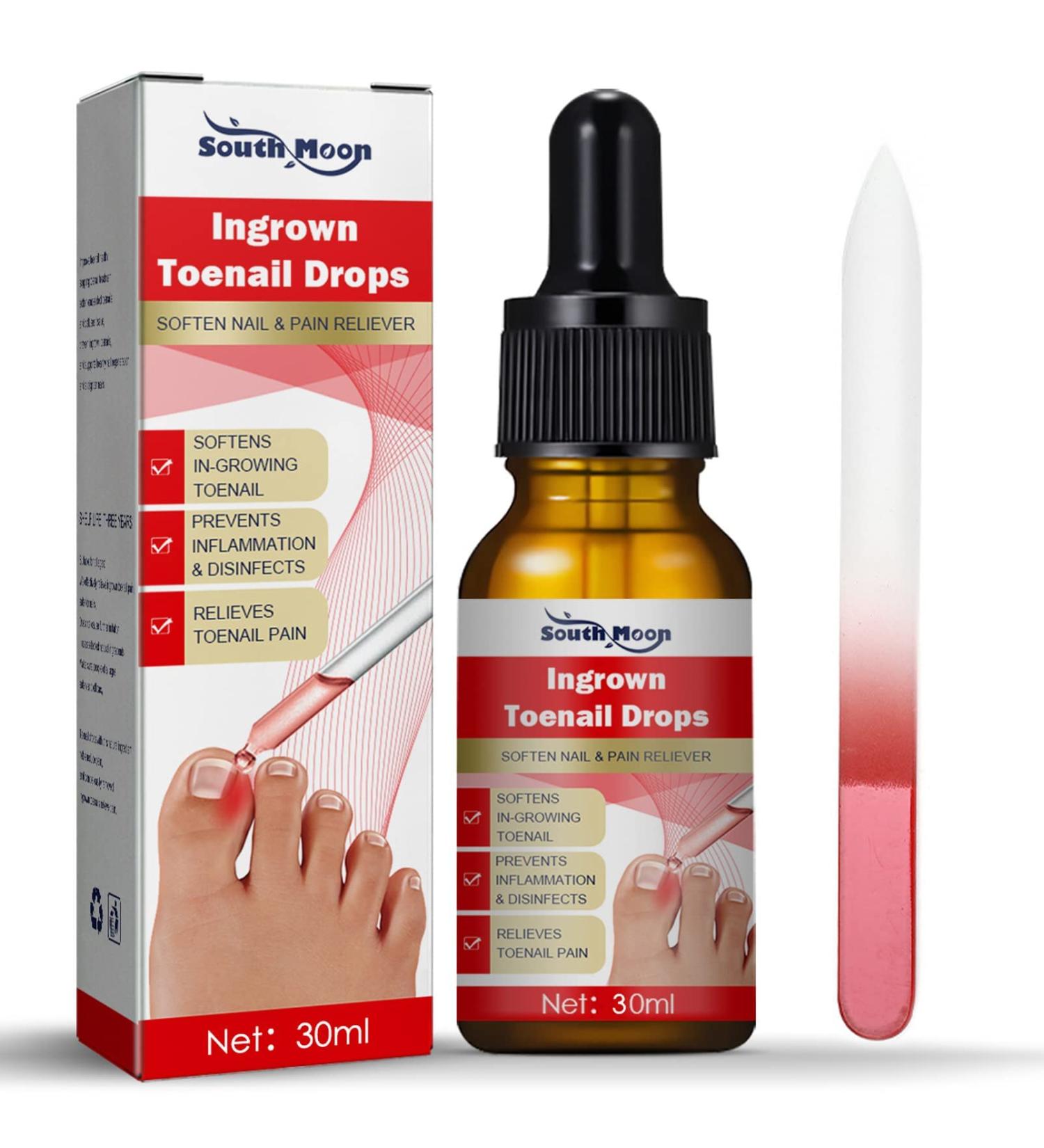 Ingrowth Toenail Correction Treatment Oil Kit - 10ml with Glass Nail File | Ingrown Toenail Drops, Cuticle Nail Oil & Fungal Treatment - Buy Online on SooperMarket.com