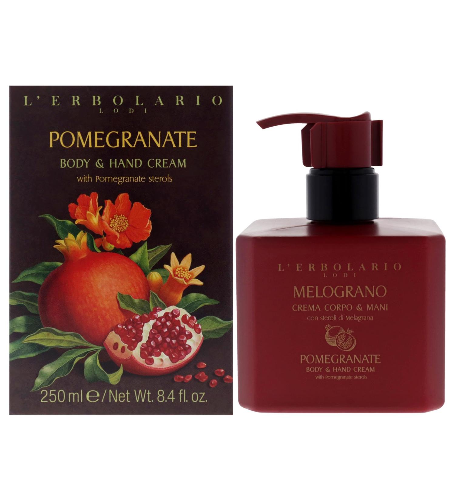 L'Erbolario Pomegranate Body & Hand Cream - Unisex 8.4 oz | Hydrating Moisturizer for Soft Skin - Buy Online on SooperMarket.com
