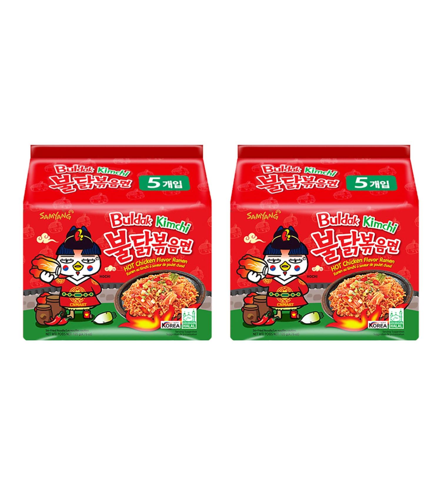Samyang Kimchi Flavour Hot Chicken Noodle Ramen (Pack of 10) by CNMART - Buy Online on SooperMarket.com