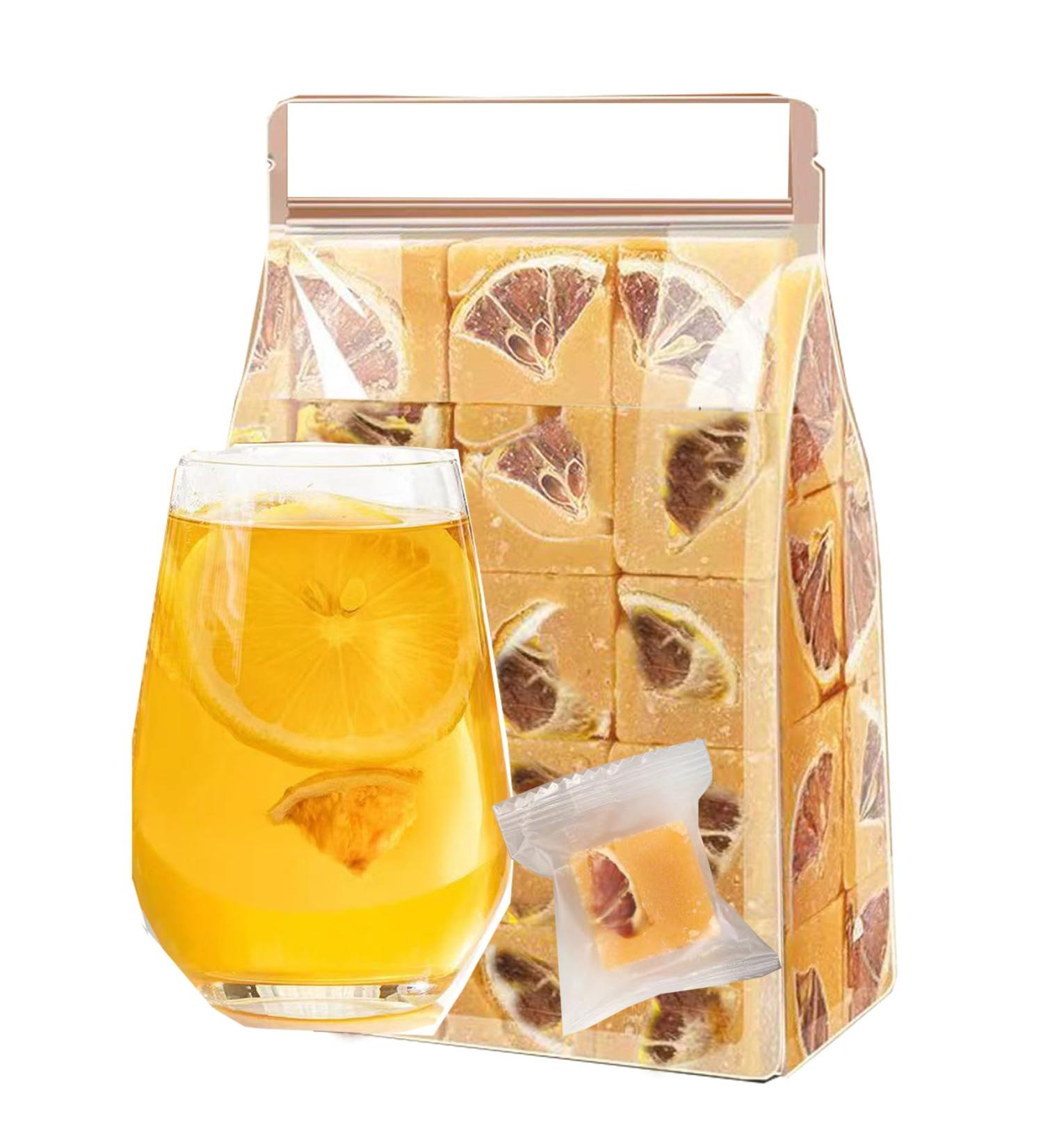 Rock Sugar Lemon Tea Lemon Honey Rock Candy 310g Yellow Lump Rock Sugar with Lemon Sugar Cubes Lemon Honey Candy Caffeine Free Individual Package - Buy Online on SooperMarket.com