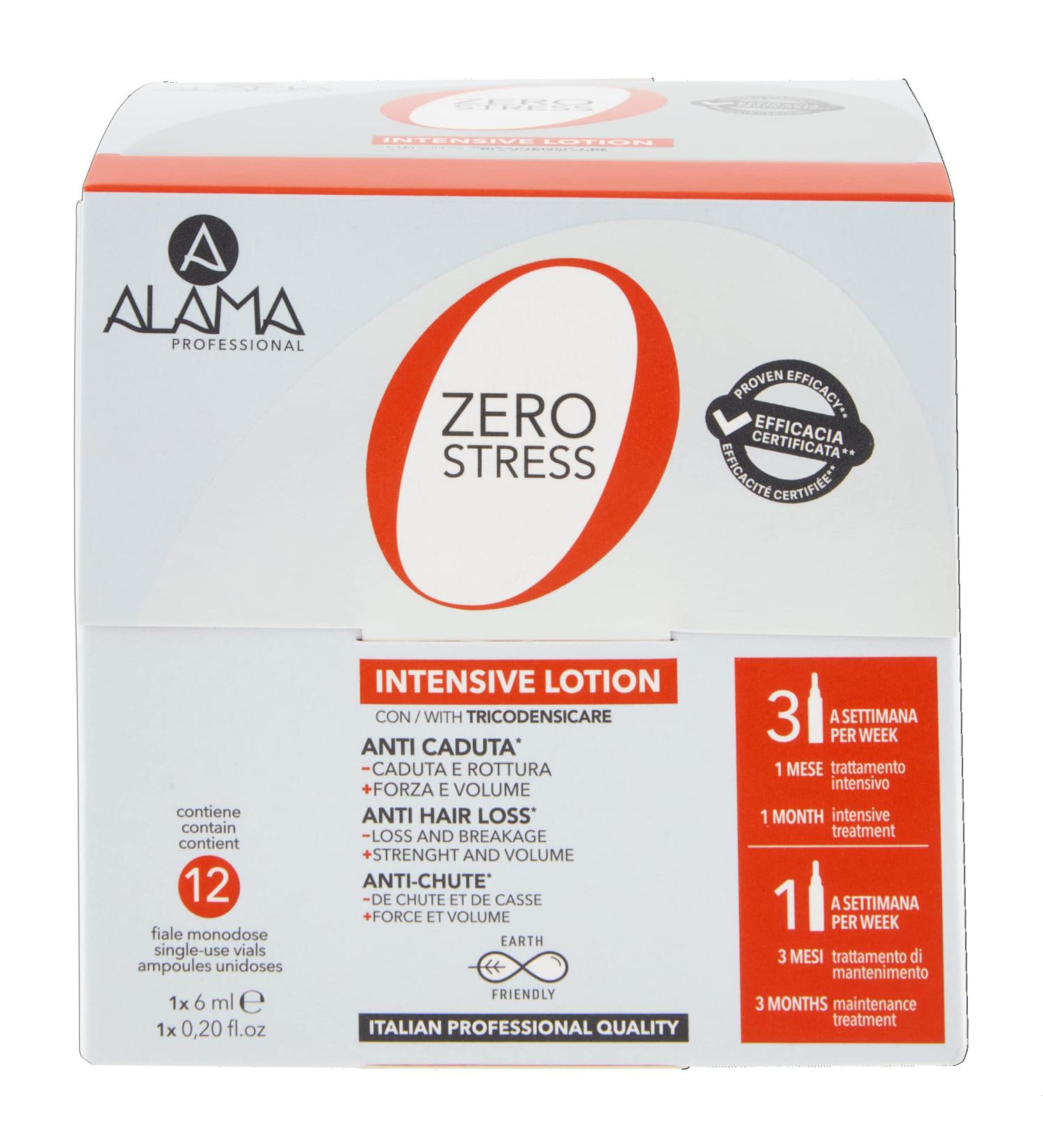 Alama Zero Stress Intensive Lotion Ampoule 12 x 6 ml - Best Hair Loss Solution | International Shipping - Buy Online on SooperMarket.com