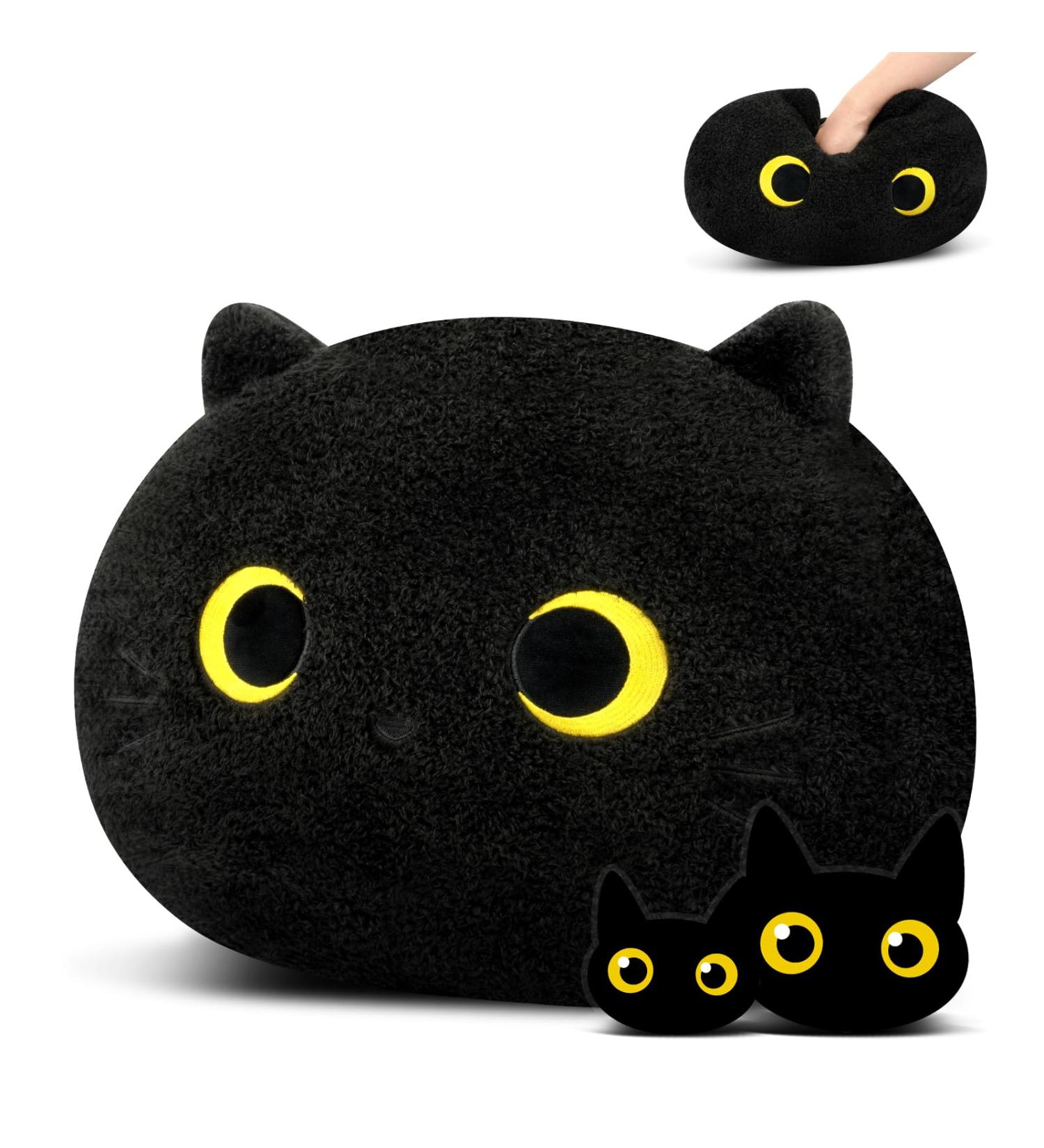 Yamepuia Black Cat Plush Pillow - Soft Stuffed Animal Toy - Buy Online on SooperMarket.com