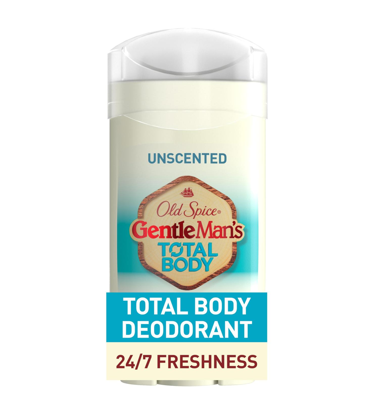 Old Spice Whole Body Deodorant for Men Total Body Deodorant Unscented Aluminum Free Deodorant Stick for 24/7 Freshness // Dermatologist Tested Whole Body Deodorant 3.0 oz - Buy Online on SooperMarket.com