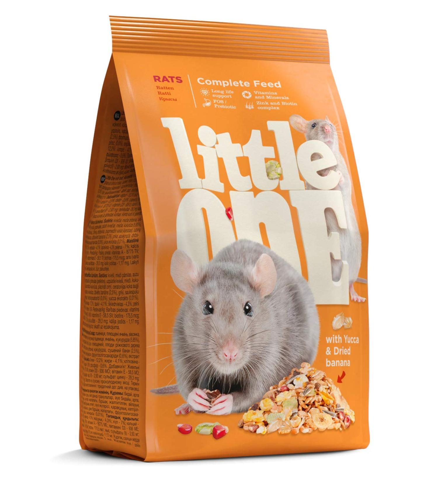 Little One Complete Food for Rats - 400g with Yucca & Dried Banana | Premium Rat Food | International Shipping - Buy Online on SooperMarket.com