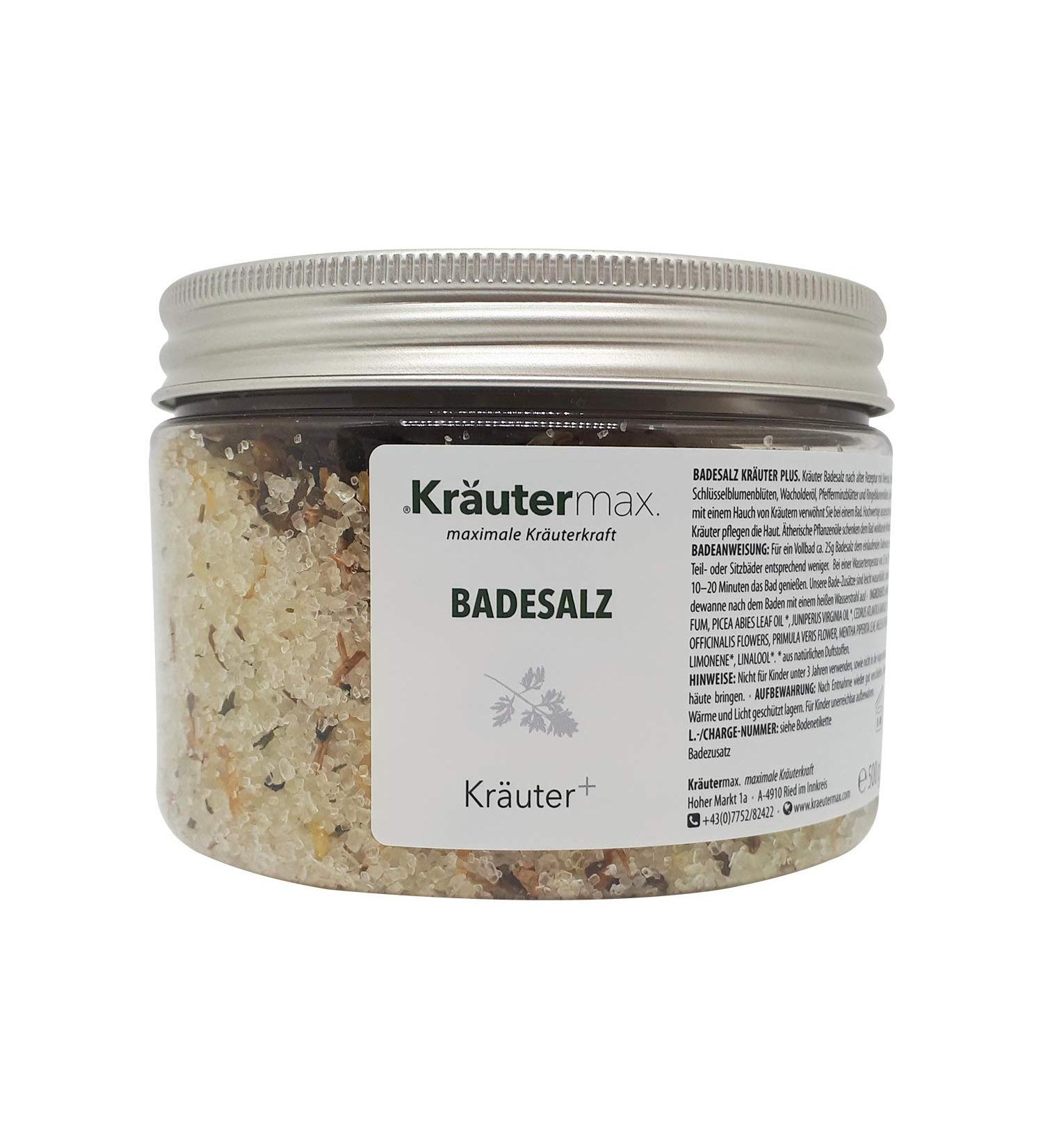 Kr utermax Herbal Bath Salt with Lemon Balm - Coarse Sea Salt Additive (500 g) for Relaxing International Shipping - Buy Online on SooperMarket.com
