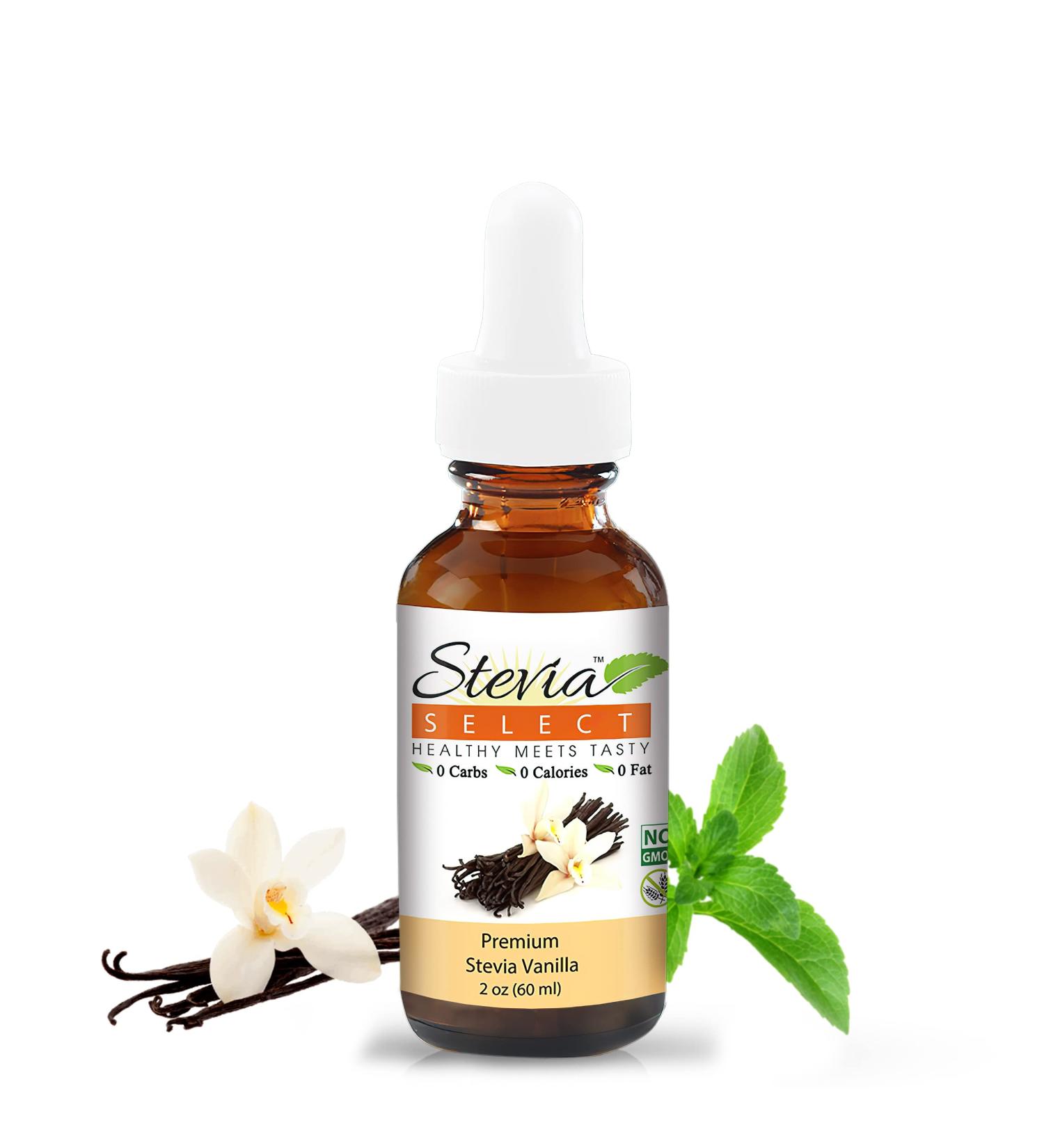 Stevia Select Vanilla Liquid Stevia Drops - Zero Calorie Keto Friendly Sweetener - 2 Oz - Buy Online on SooperMarket.com