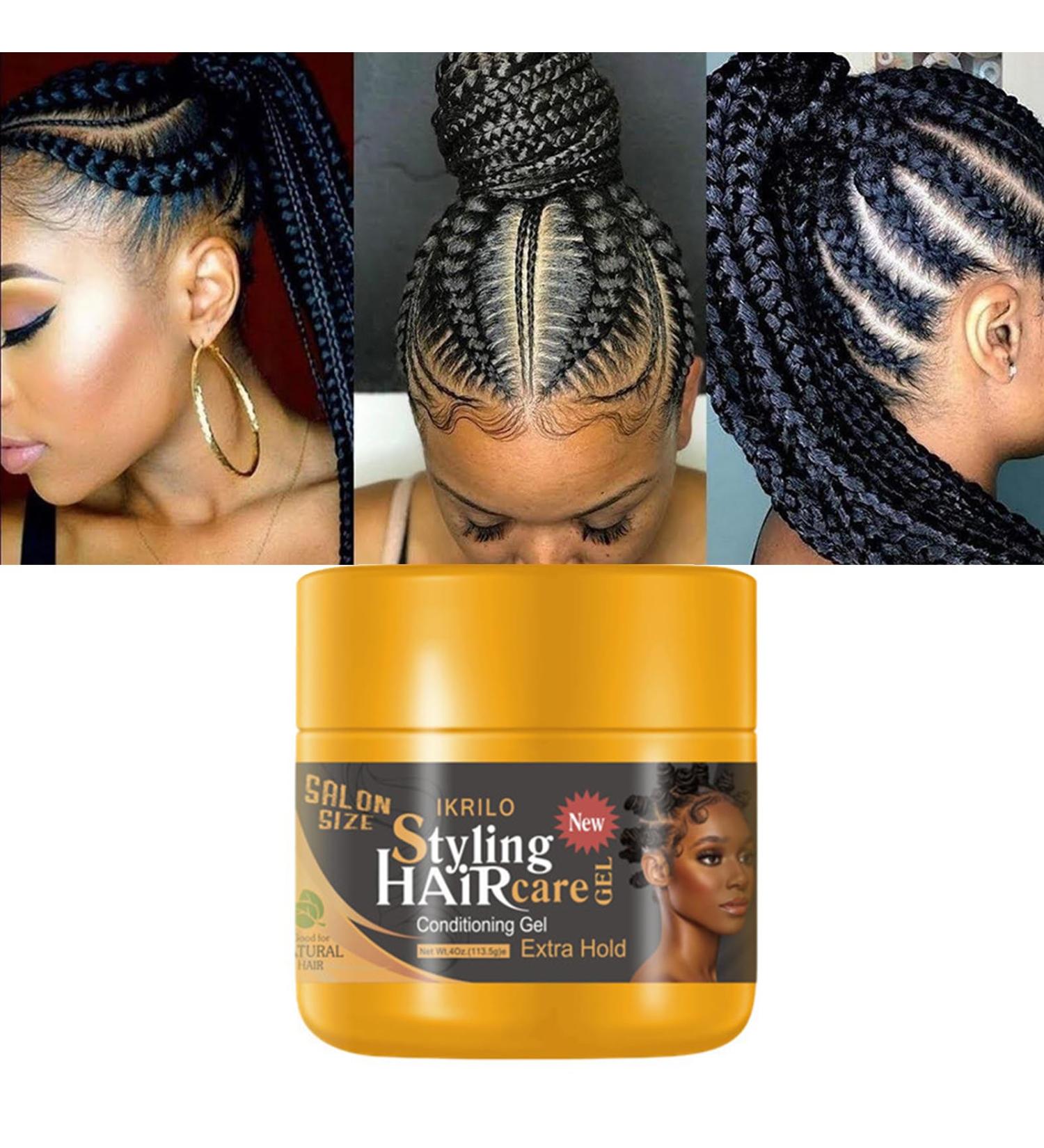 Joyeee Braid Gel Twist Lock Edge Control Gel for Hair Defining Curly Hair Favorite No White Residue Extreme Hold & Reduces Frizz for Braids Locs Twists Cornrows Wavy or Kinky Hair 113.5g Yellow-4oz - Buy Online on SooperMarket.com