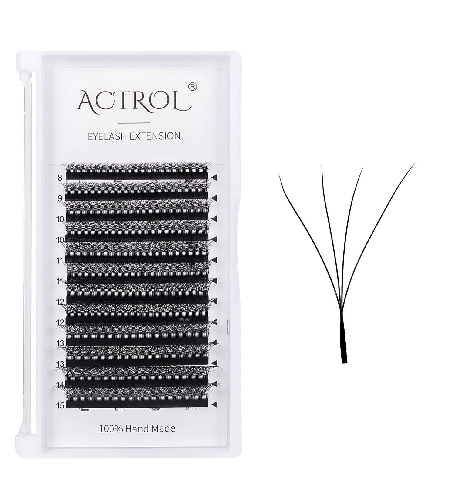 4D Volume Easy Fan W-Shaped Lash Extensions - 0.07D Curl 8-15mm | W4D-0.07D/8-15Mix - Buy Online on SooperMarket.com
