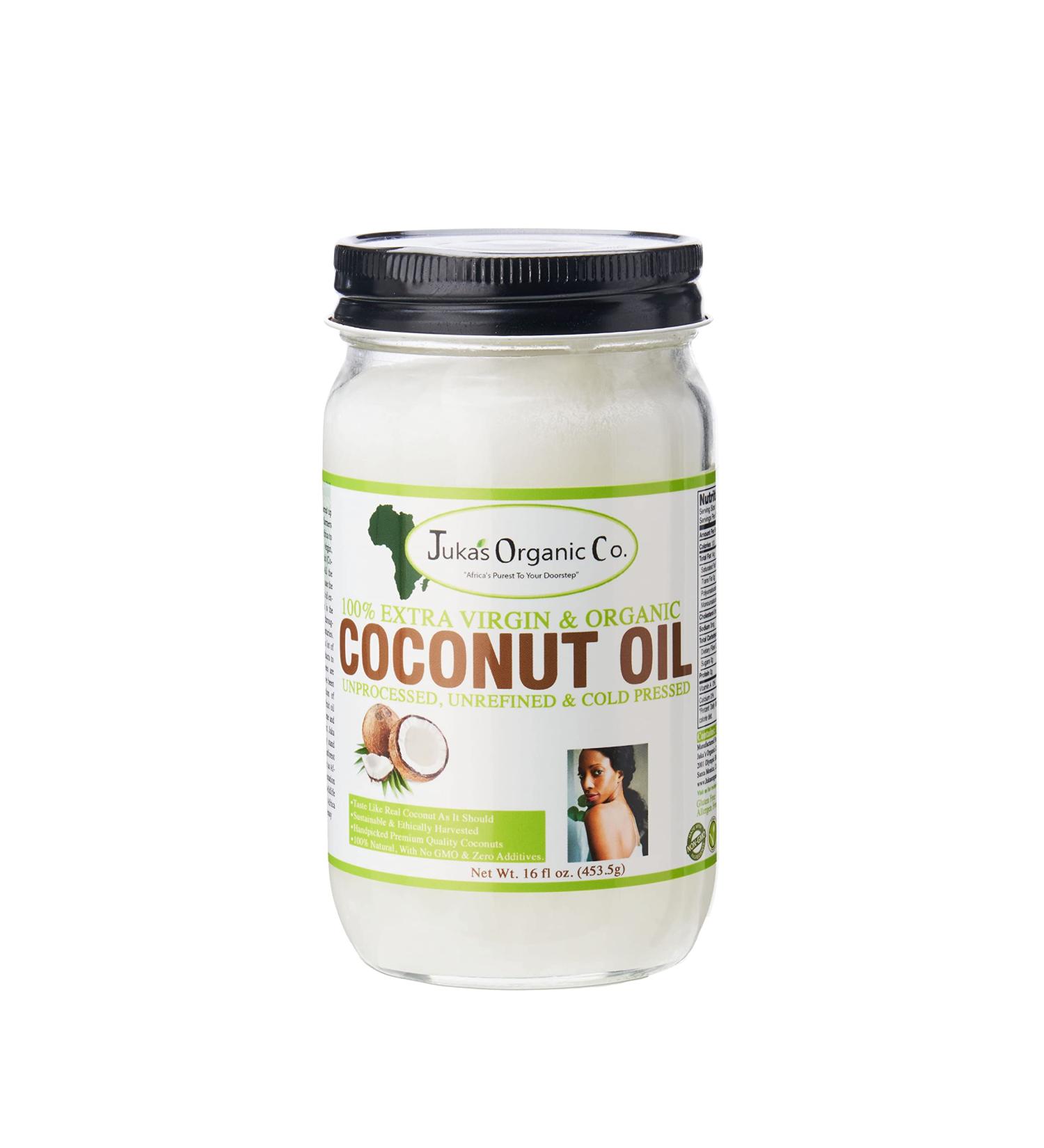 Juka's Organic Coconut Oil - 100% Organic, Unprocessed, Unrefined, Extra Virgin & Cold Pressed - 16.9 oz - Buy Online on SooperMarket.com