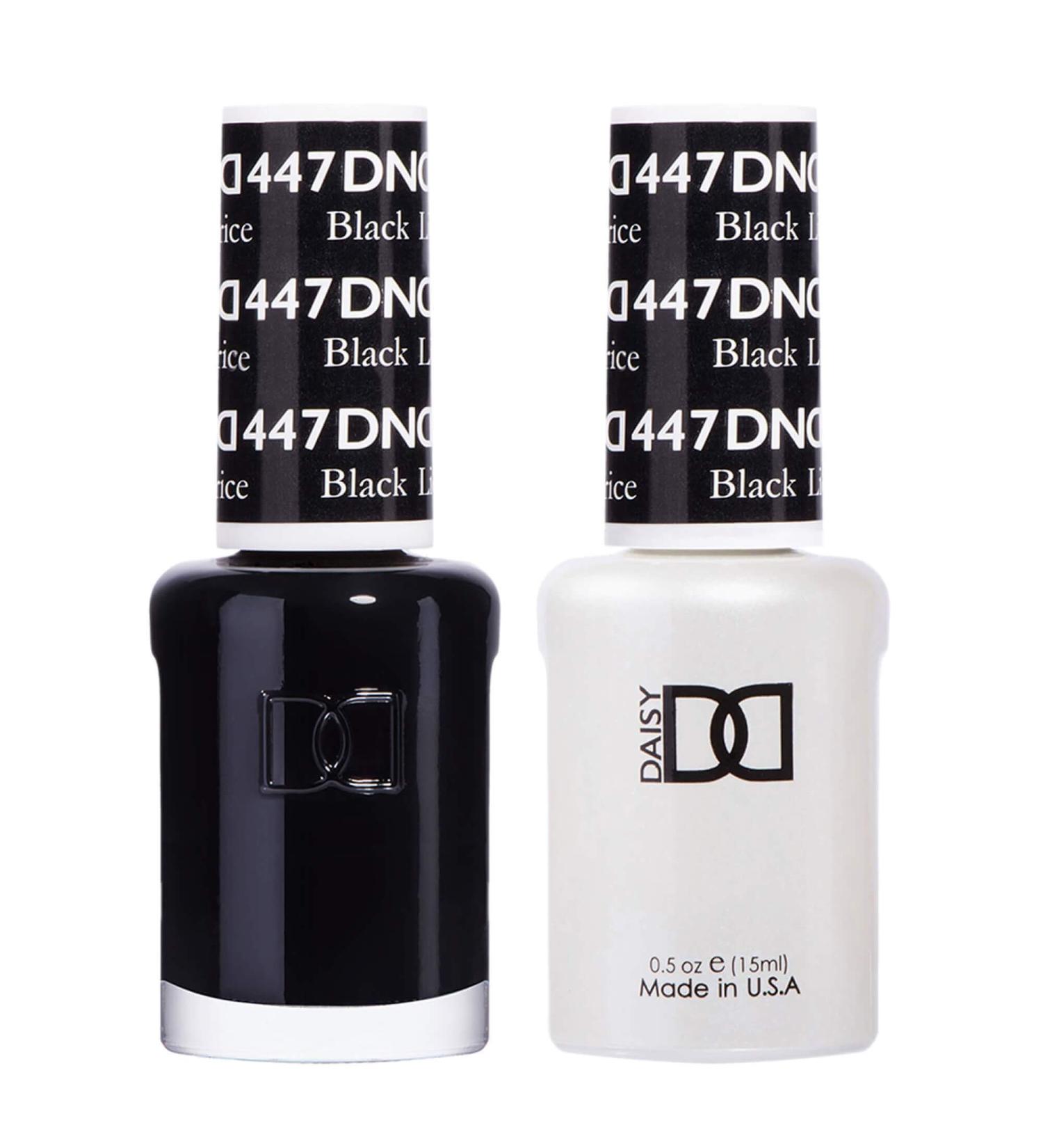 DND Duo Gel & Nail Polish Set - Black Licorice 447-2x15ml