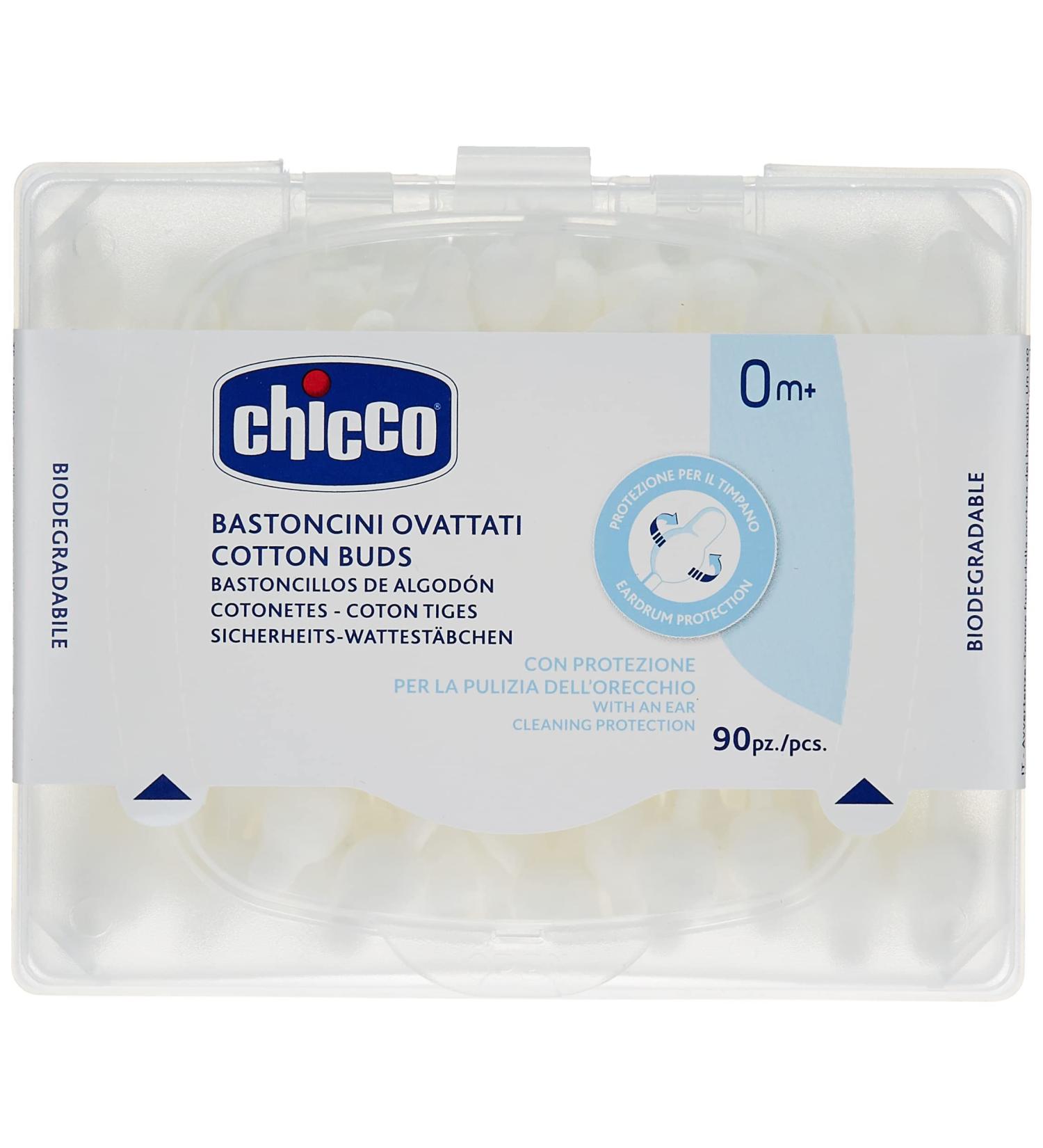 Chicco Safety Cotton Swabs - 90 Piece Pack | Gentle & Safe for Baby Care | International Shipping - Buy Online on SooperMarket.com