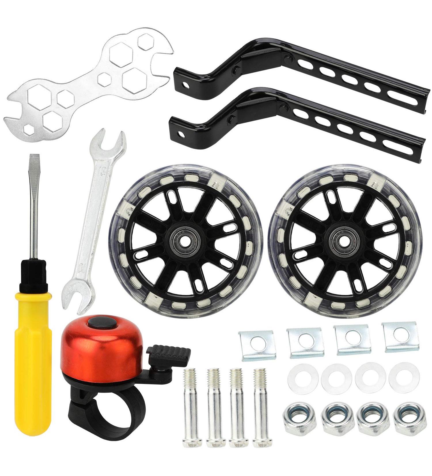 Buy PWSAP Bicycle Support Wheels - Adjustable Stabilizers for 12-20 Inch Kids' Bikes - Black Training Wheels for Safe Riding - Buy Online on SooperMarket.com