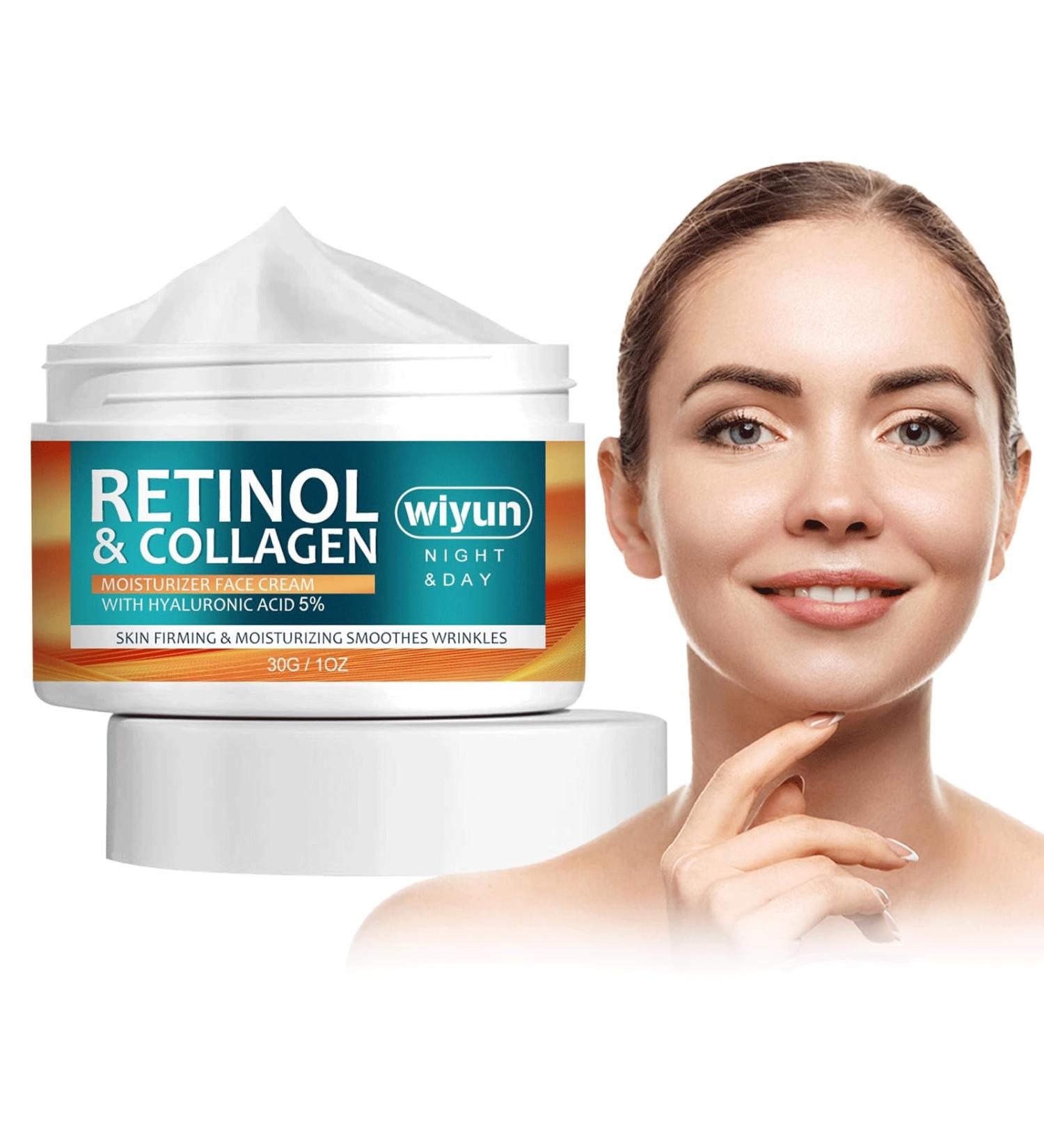 Trendyfave Retinol Moisturiser Cream Collagen Face Cream with Retionl 5% Hyaluronic Acid and Vitamin E Smoothes Wrinkles Day and Night Cream Firming Retinoid Cream - Buy Online on SooperMarket.com