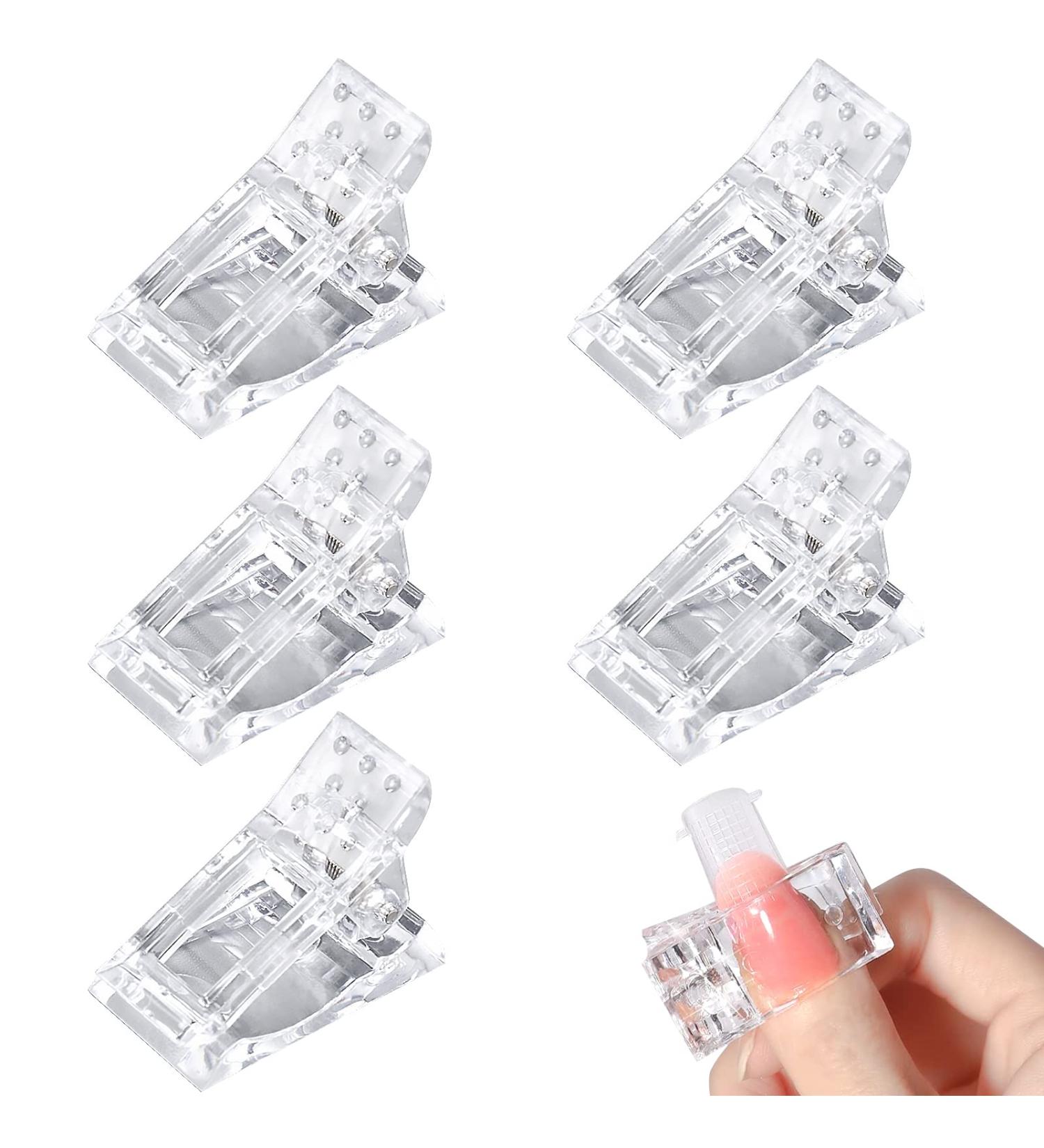 Sularpek 5 Pcs Transparent Nail Clip Polygel Nail Clip Polygel Nail Clamps for Quick Building Gel Nail Tips Clip Plastic Finger Extension UV LED Builder for DIY Manicure Nail Art. - Buy Online on SooperMarket.com